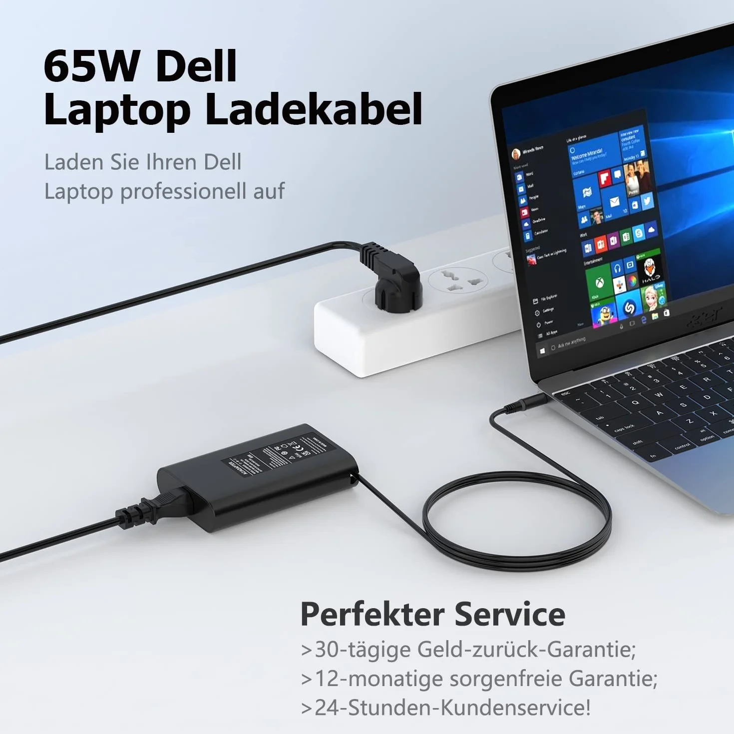 Zasilacz 65W Kompatybilny z Dell Latitude 7490 7480 7280 Ładowarka Adapter