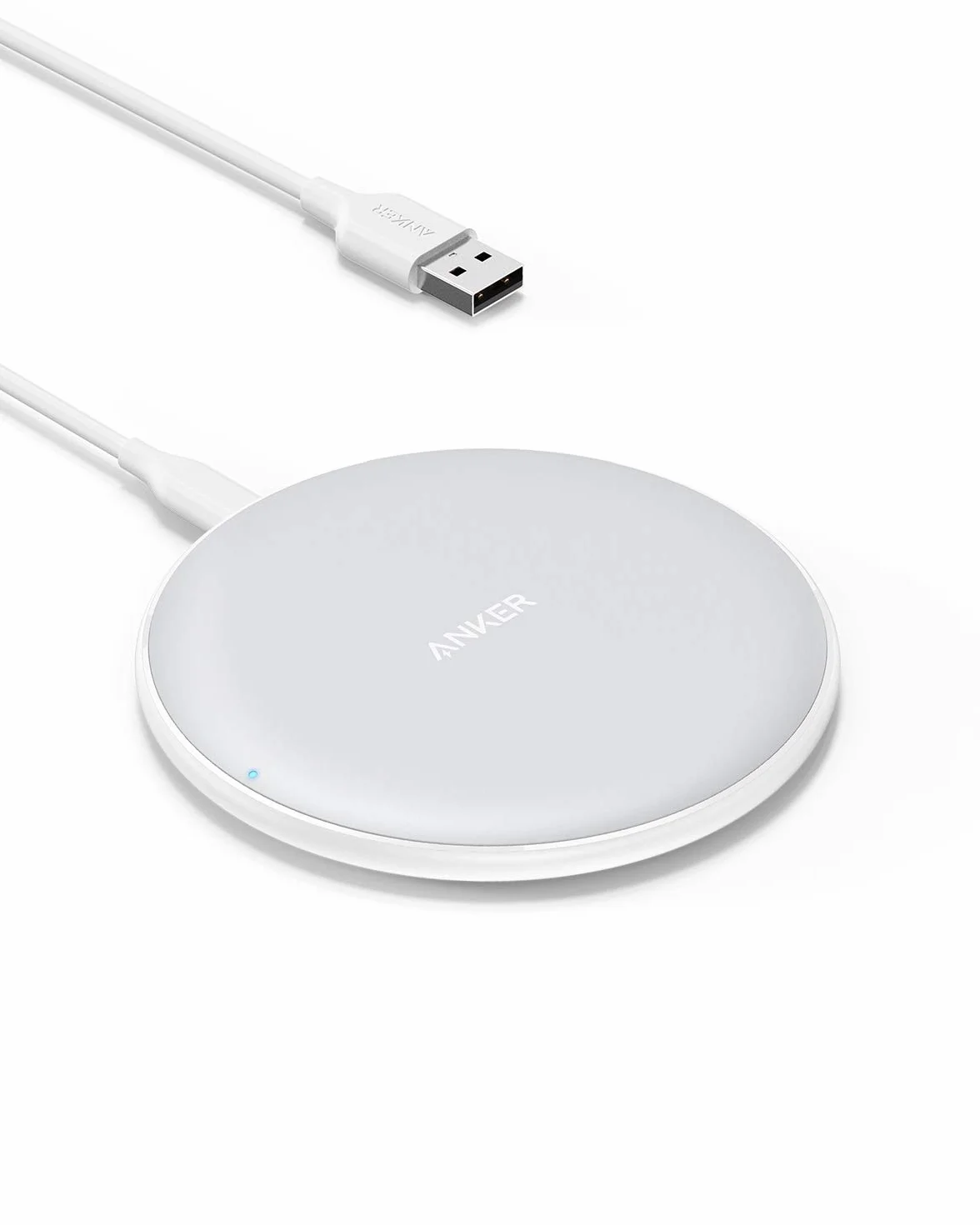 Anker 313 Wireless Charging Pad, Qi-Certified 10W Max for iPhone 15/15 Pro/15 Pro Max/14/13/12/11, SE 2020, AirPods (Without Power Supply) (biały)