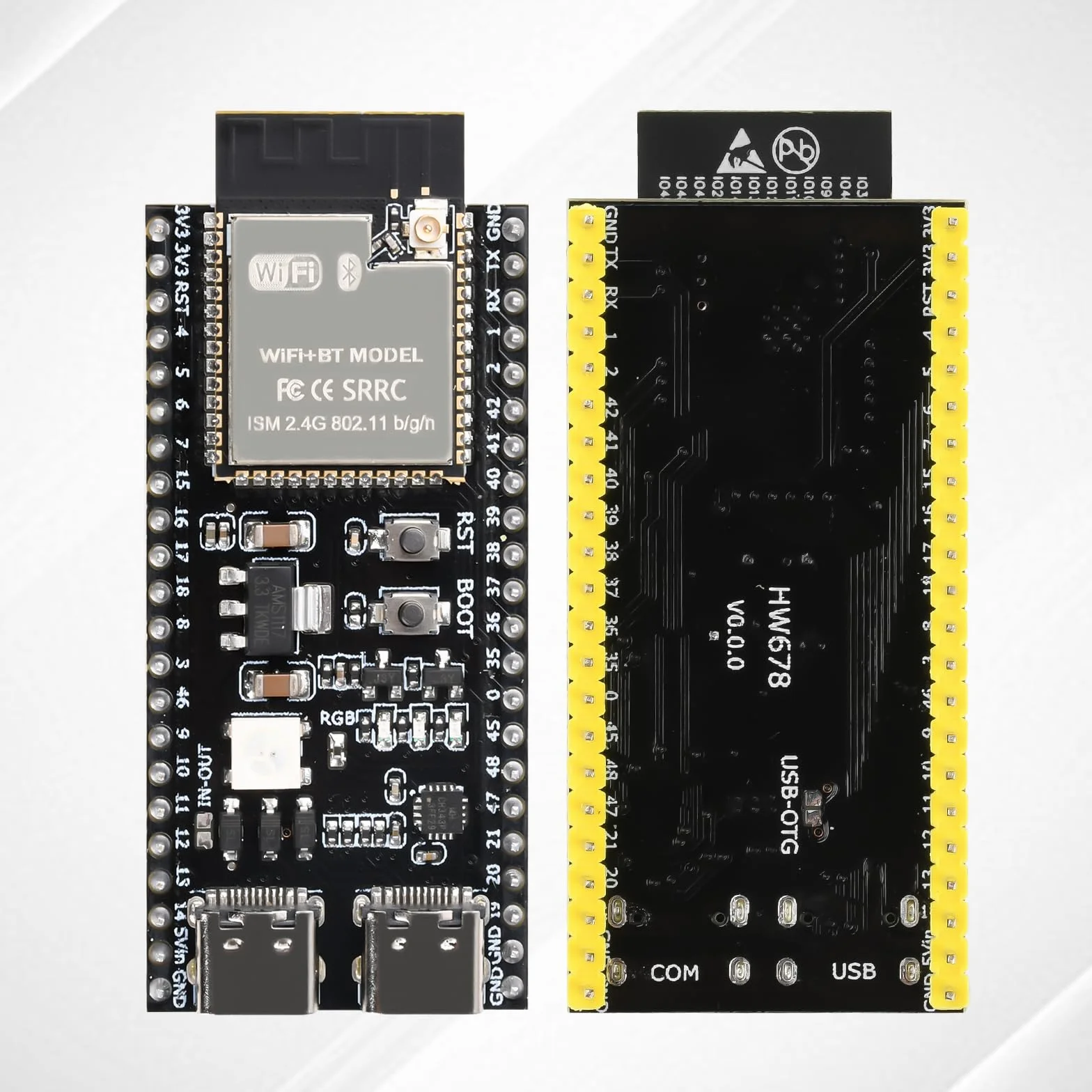 diymore ESP32-S3 DevKitC-1 N16R8 moduł, ESP32 S3 WROOM-1-N16R8 deska rozwojowa z WiFi, Bluetooth 5.0, ESP32 USB C antena