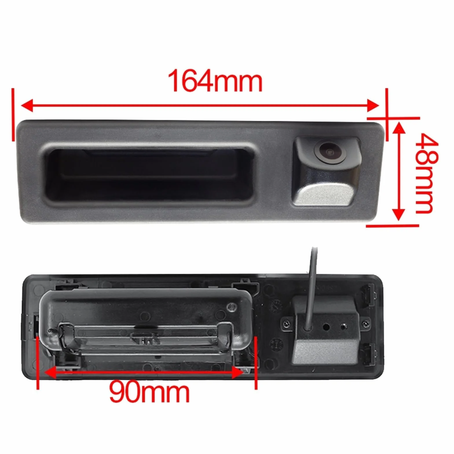 Widok Z Tyłu Samochodu Zapasowa Kamera Cofania Uchwytem Bagażnika Przegląd Kopii Zapasowych Do Parkowania Stabilna Transmisja SygnałU(164 x 48mm)