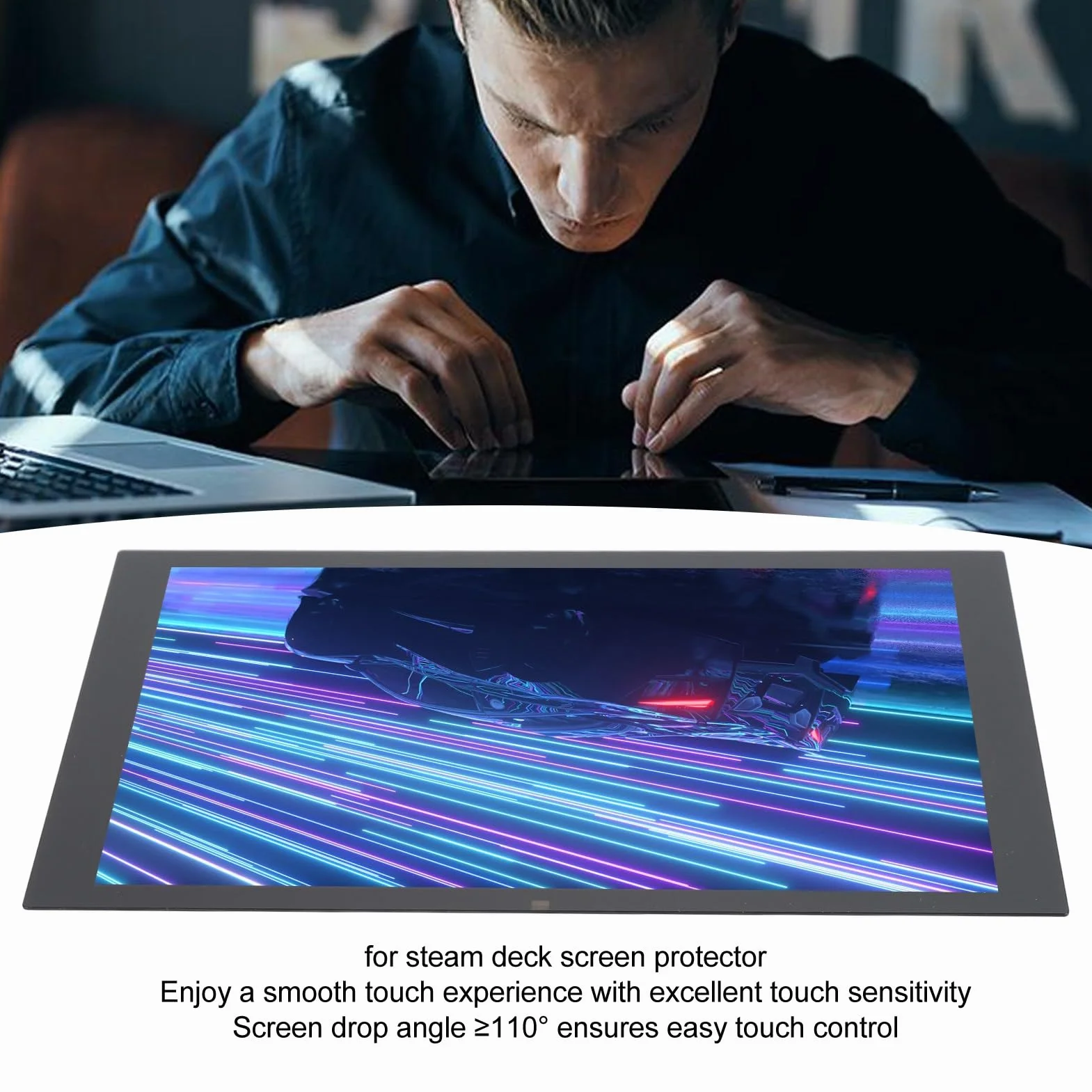 Wymiana Ekranu Wyświetlacza LCD 7 Cali, Brak Odcisków Palców, łatwa Instalacja Ekran Dotykowy IPS, rozdzielczość 1280x800, Monitory do Przenośnej Konsoli Steam Deck
