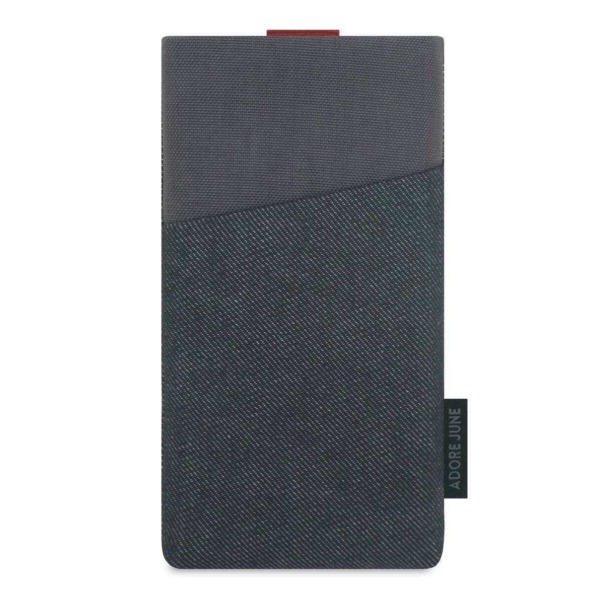Adore June Clive Series etui do Apple iPhone X z dodatkową przegrodą (efekt czyszczenia wyświetlacza) - czarny/szary