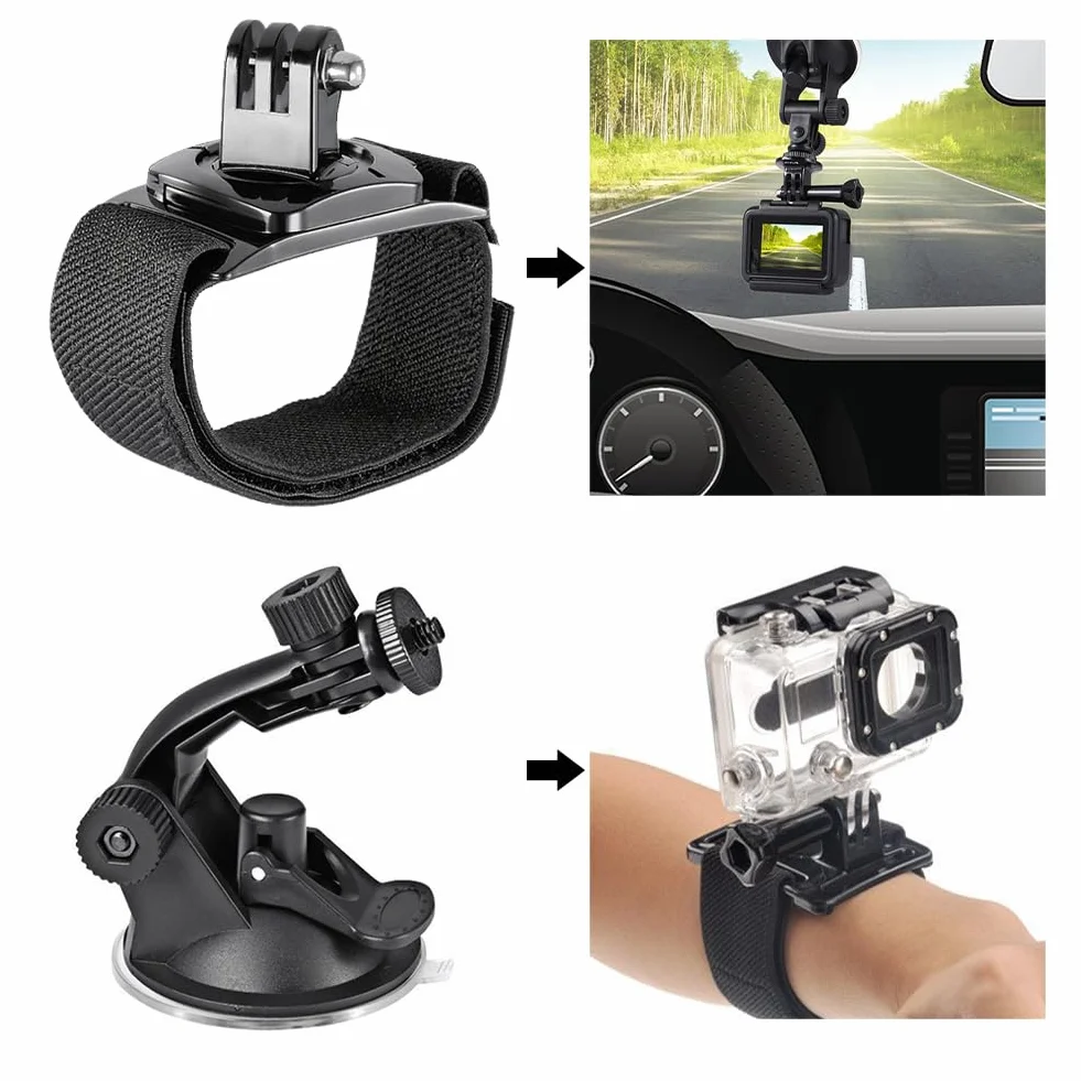 Akcesoria Do Kamer Sportowych, Zestaw Akcesoriów Do Kamer Sportowych, Zestaw Akcesoriów Action Cam,Kompatybilny Z Hero,Zkcesoria Do Kamer Do Kamery Akcji Dla Hero 10 9 8 7 6 5 4 3