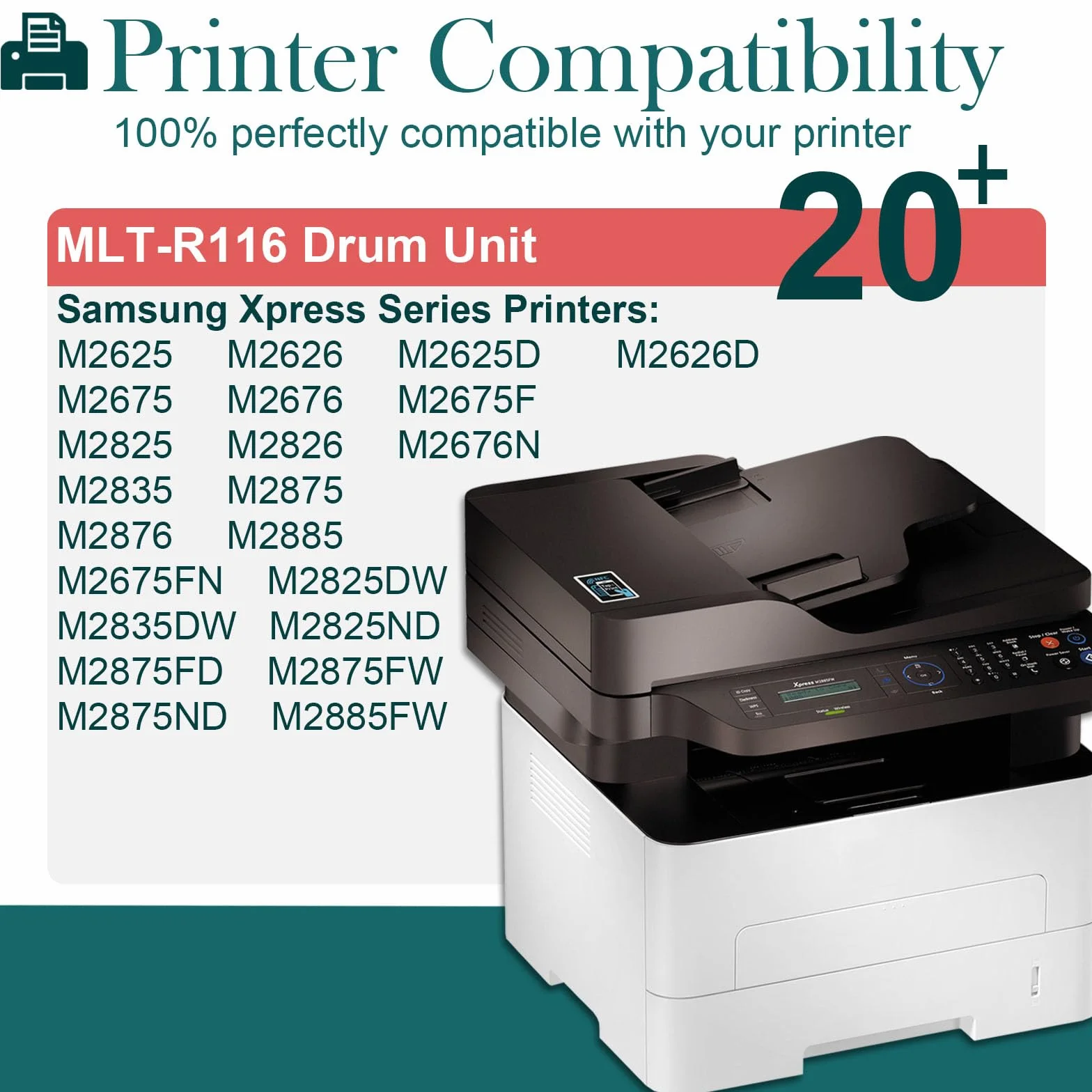 MLT-R116 jednostka obrazowa do Samsung MLT-R116/SEE bęben kompatybilny z Xpress M2675FN M2625 M2625D M2885FW M2825DW M2825ND M2835DW M2875FD M2875FW SL-M2825ND SL-M2825ND SL-M2833 5DW, wysoka