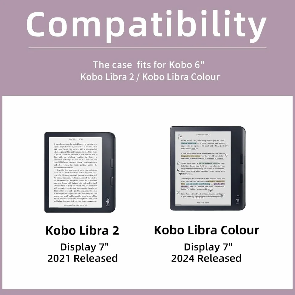 Przezroczyste etui na 17.8 cm Kobo Libra Color 5,141.0 i 17.8 cm Kobo Libra 2 2021 - krystalicznie przezroczysta miękka elastyczna osłona TPU, odporna na żółknięcie i smukła powłoka ochronna