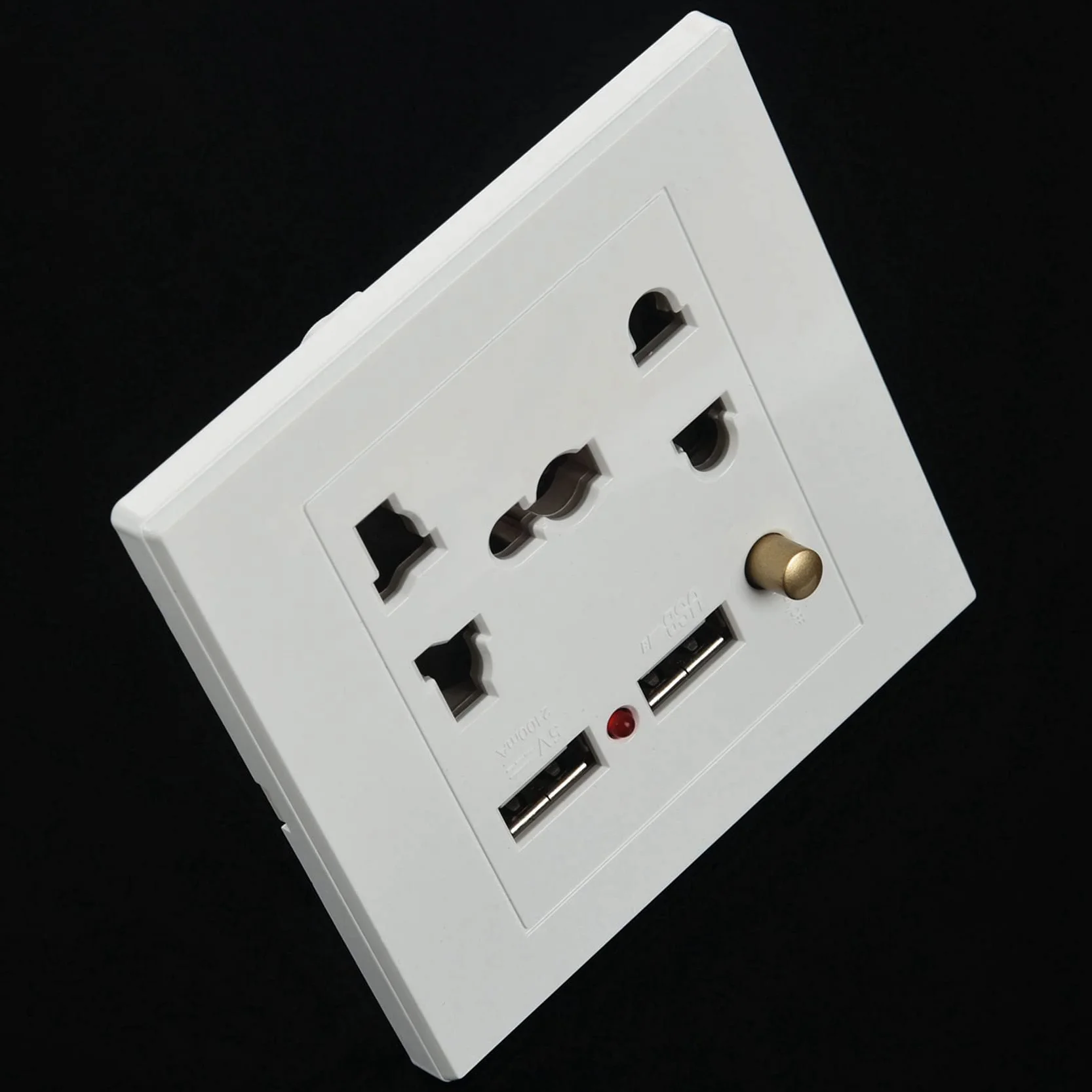 20X 2.1A PodwóJna łAdowarka śCienna Usb Adapter Gniazda Uniwersalny Panel Gniazdka z PrzełąCznikiem