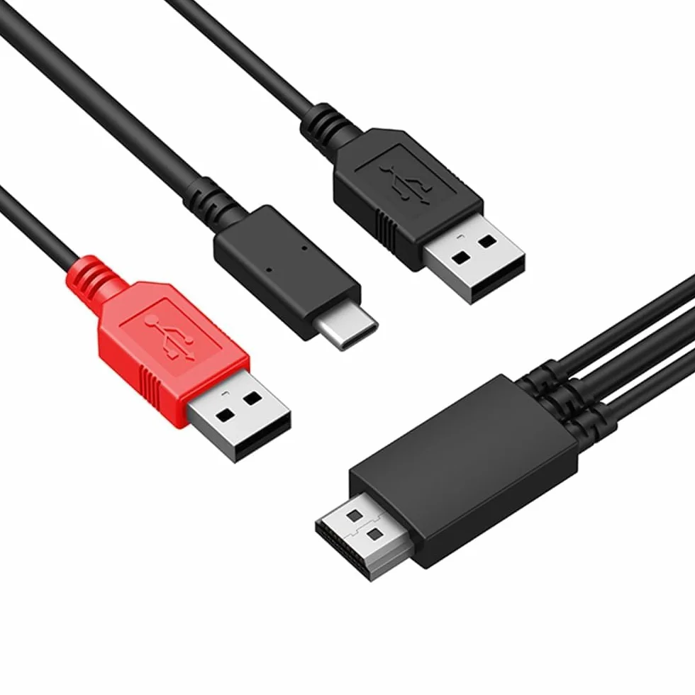 Kabel 3 w 1 kompatybilny z XPPen Artist12 Pro, Artist13.3Pro, Artist13.3Pro V2, Artist15.6 Pro V2, Artist15.6 Pro 3 w 1 tablety ołówkowe do rysowania, pasuje tylko do XPPen
