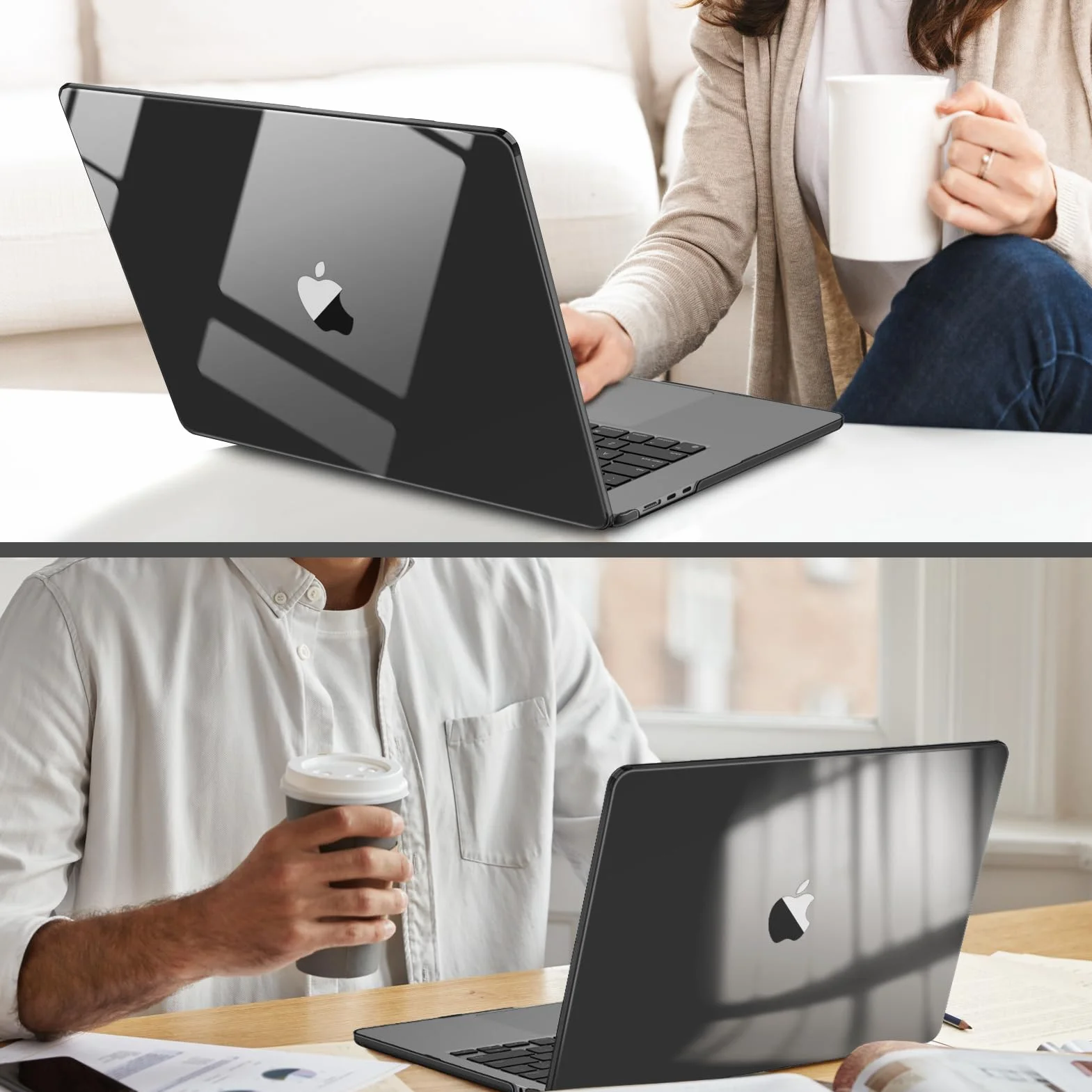Fintie Etui kompatybilne z MacBook Air 15 cali M5 M4 M3 M2 A3448 A3241 A3114 A2941 (2026-2023), twarde etui ochronne Snap Case Cover