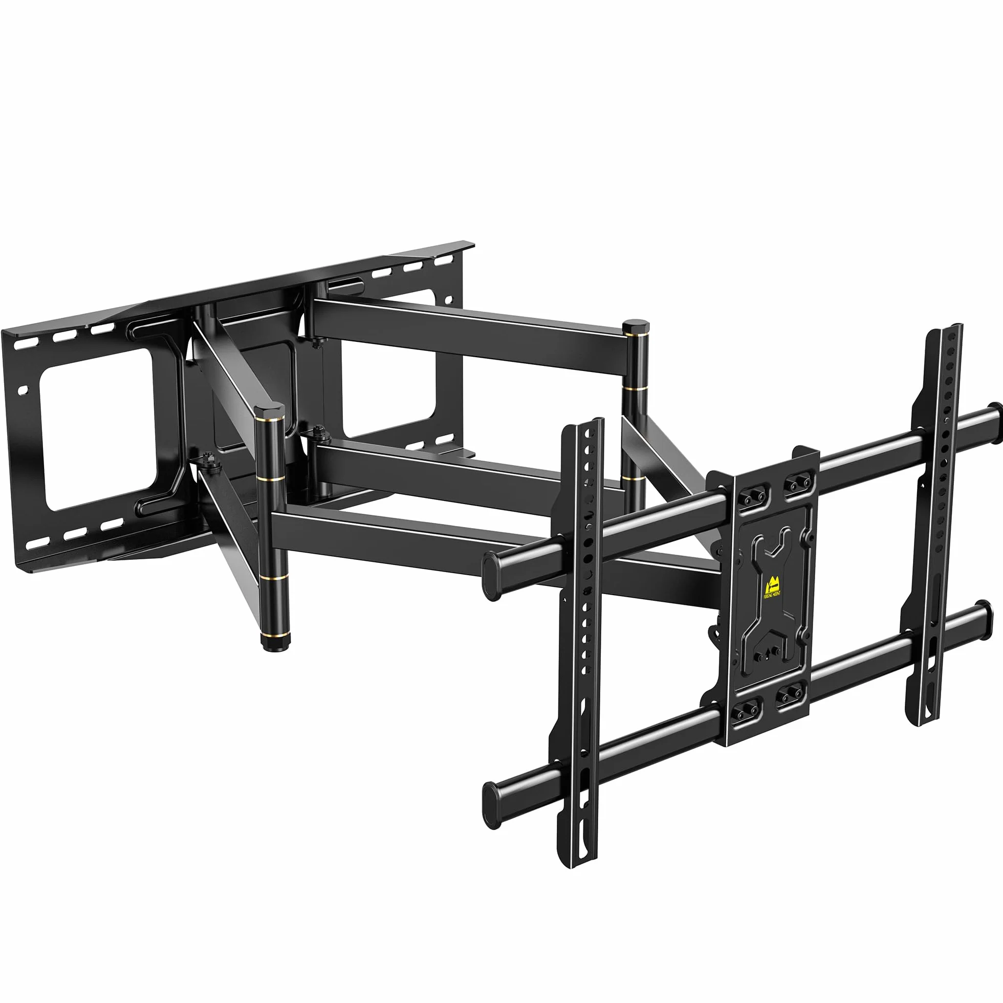 FORGING MOUNT Uchwyt ścienny do telewizora o długości 765 mm do większości telewizorów LED LCD o przekątnej 37–86 cali, wytrzymałe, solidne podwójne ramię, pełne ruchy, uchylny i obrotowy uchwyt do telewizora, uchwyt ścienny, obciążenie 75 kg, VESA 600 x