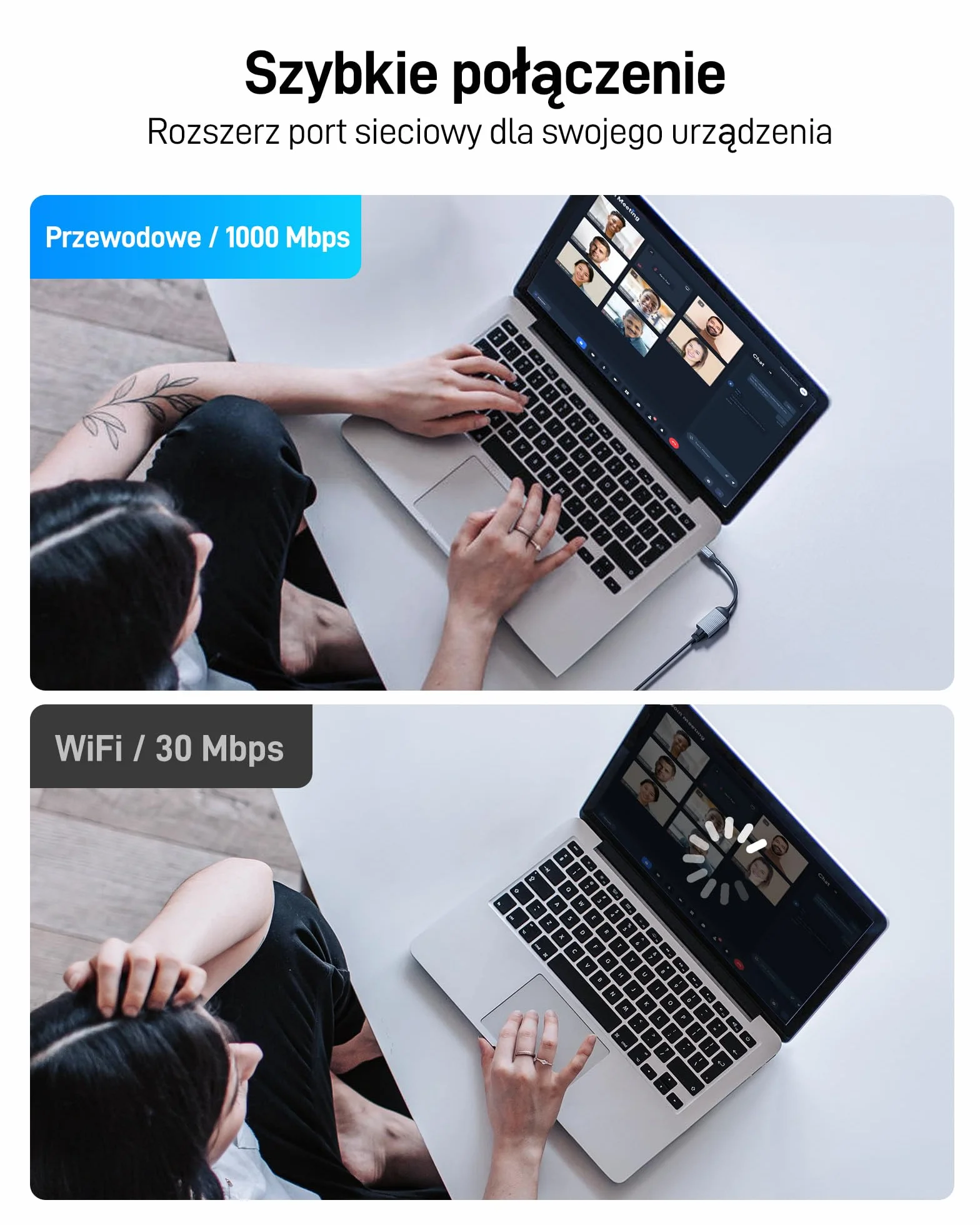 acer Przejściówka USB C na Ethernet, Przejściówka RJ45 na USB Type-C Ethernet bez sterowników, aluminiowa przejściówka LAN 1Gbps do MacBooka Pro/Air, iPada Pro, iPhone'a 16 Pro/Max, Dell XPS (Szara)
