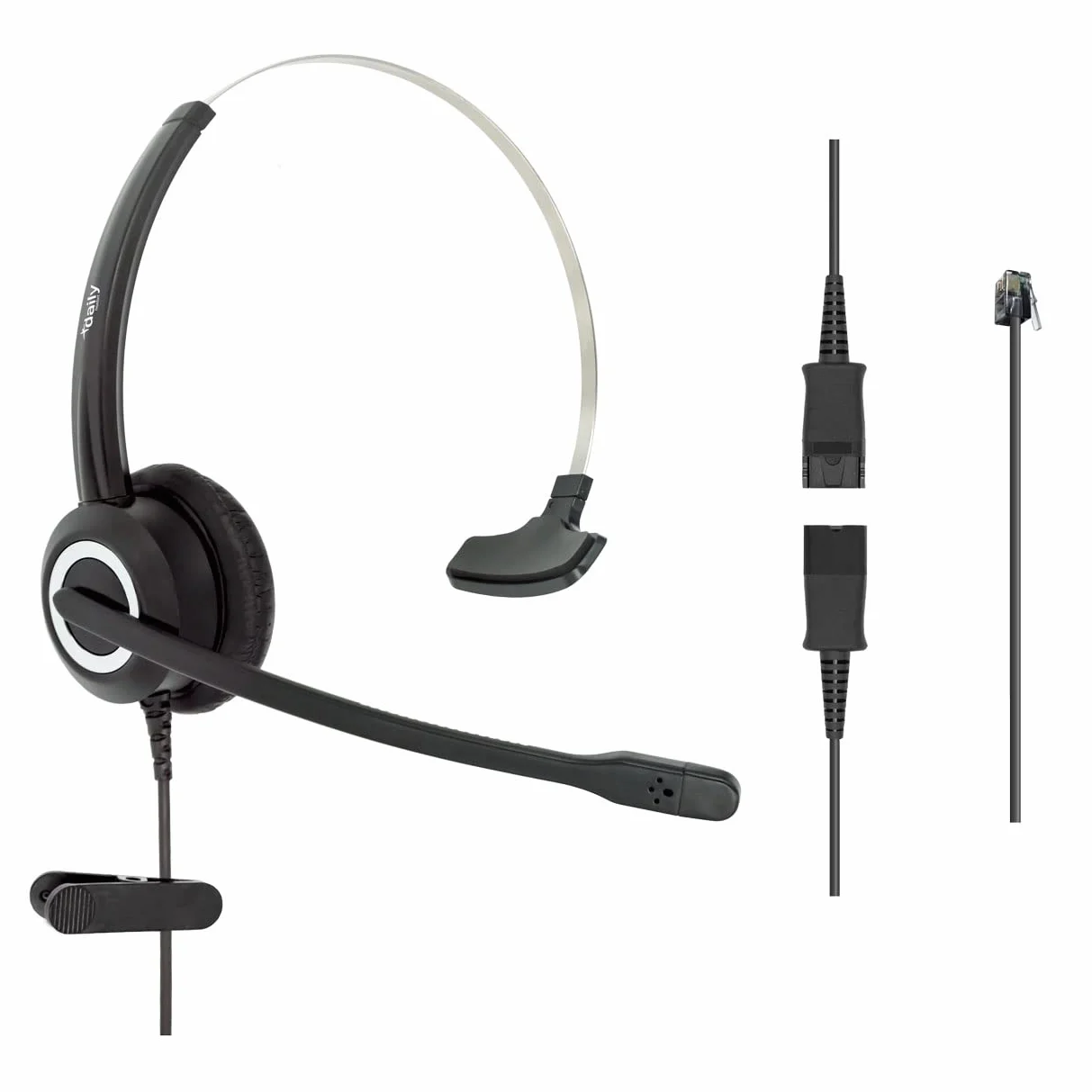 RJ9 przewodowy biurowy zestaw słuchawkowy głosowy HD do MITEL Nortel Meridian NEC Polycom pakiet 8 telefonów IP ShoreTel Xblue, plus gniazdo 3,5 mm (monofonny)