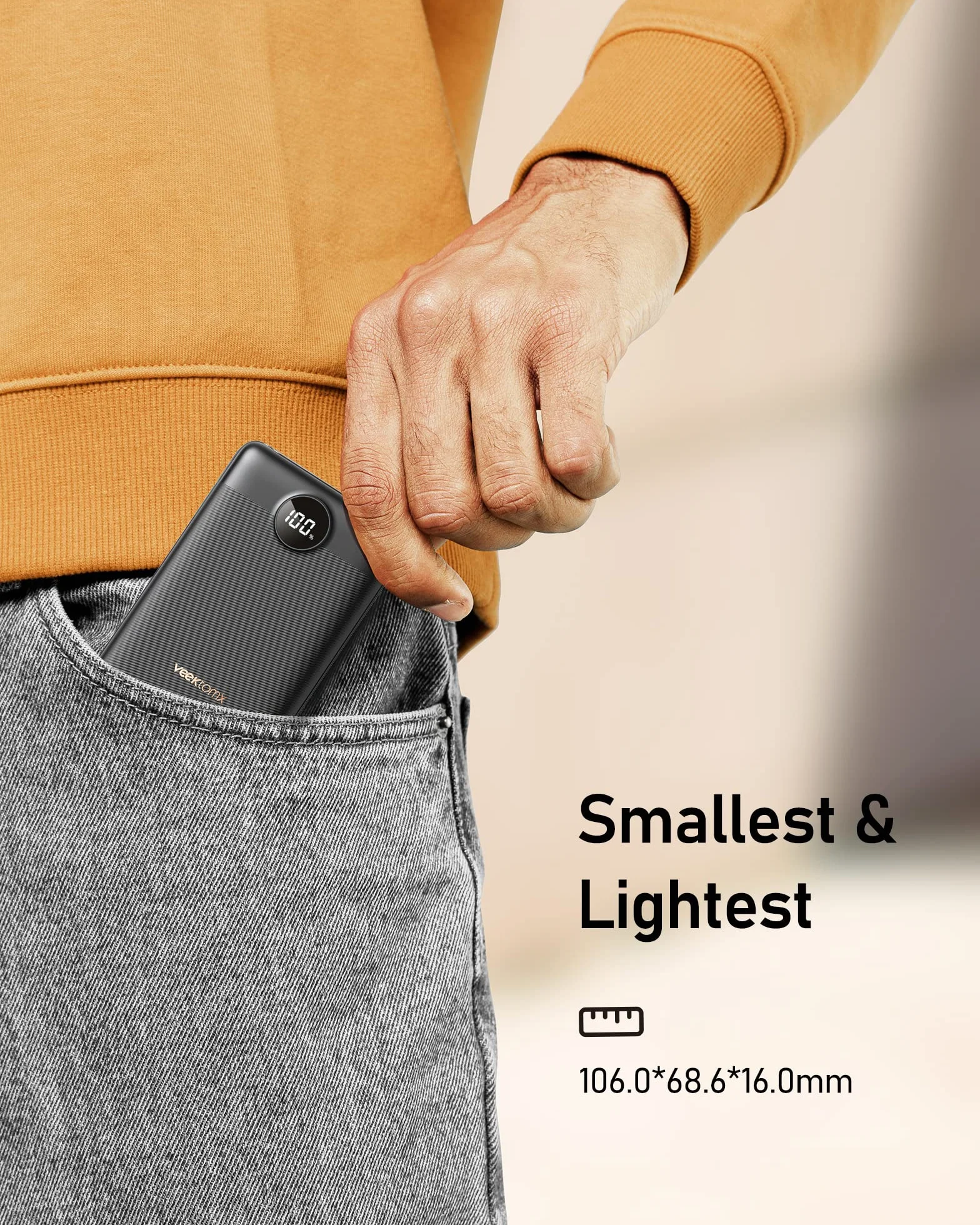 VEEKTOMX Mini Power Bank 10000mAh Mały Power Bank 22.5W Quick Charge, PD 3.0 Szybkie Ładowanie Zewnętrzne Bateria, Podwójne Wyjście Ultra Kompaktowa Ładowarka Kompatybilna iPhone 14/Sumsang s22/Xiaomi