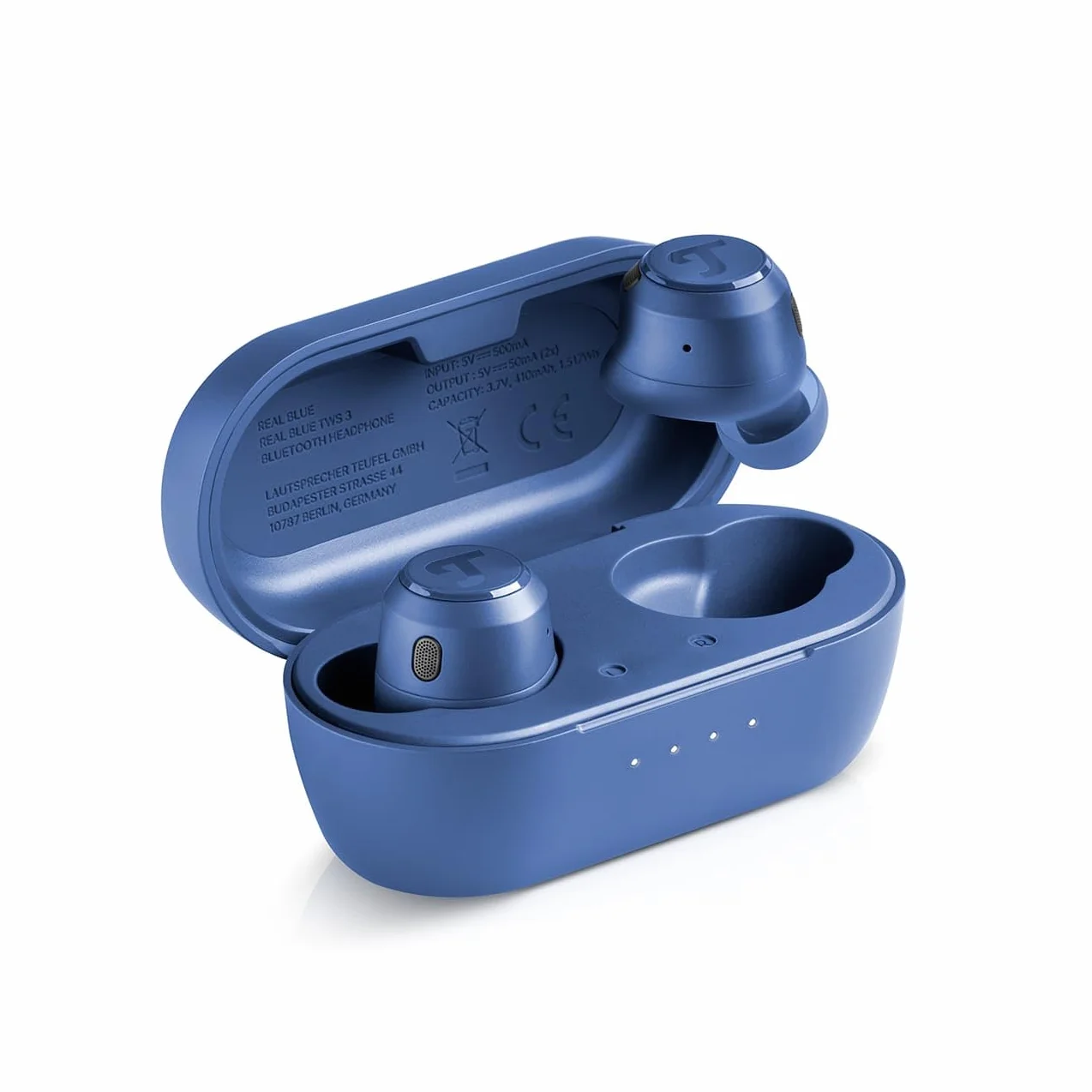 Teufel Real Blue TWS 3 True-Wireless słuchawki douszne Bluetooth z redukcją szumów ANC, akumulator 37 h, bezprzewodowe ładowanie, IPX4, obsługa dotykowa, 6 mikrofonów do idealnych rozmów