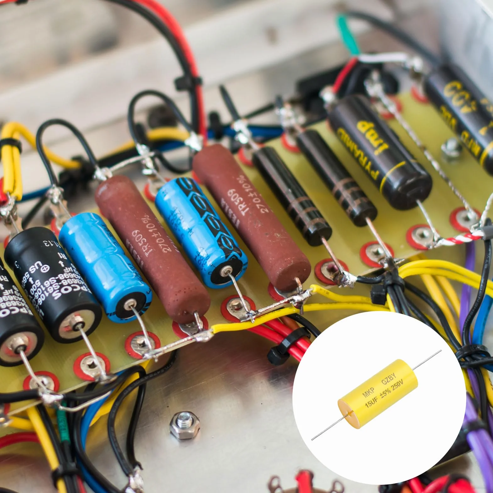 QUARKZMAN 2 sztuki 47uf zwrotnica zwrotnica kondensator 250 V Axial Audio Głośnik zwrotnica MKP folia kondensator