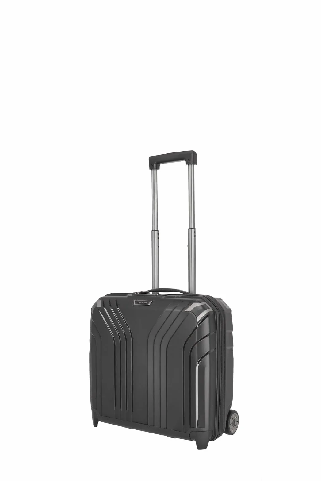 Travelite Elvaa walizka na laptopa z twardą obudową na 2 kółka, 44 cm, czarny, Laptop Trolley 44 cm, Twarda obudowa na laptopa z 2 kółkami
