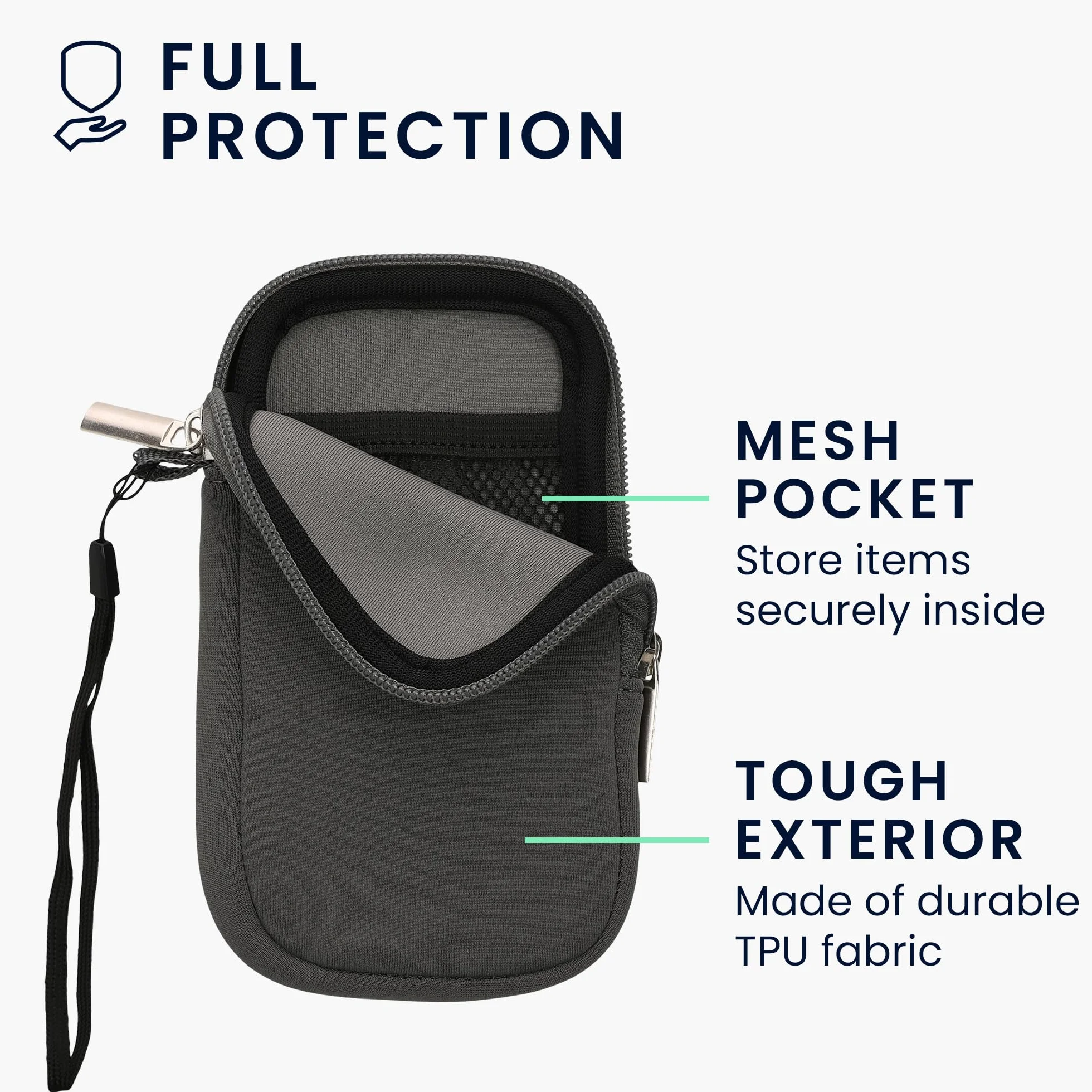 kwmobile etui na telefon komórkowy neoprenowe Stone Dust 6,5" 16,5 x 8,9 cm