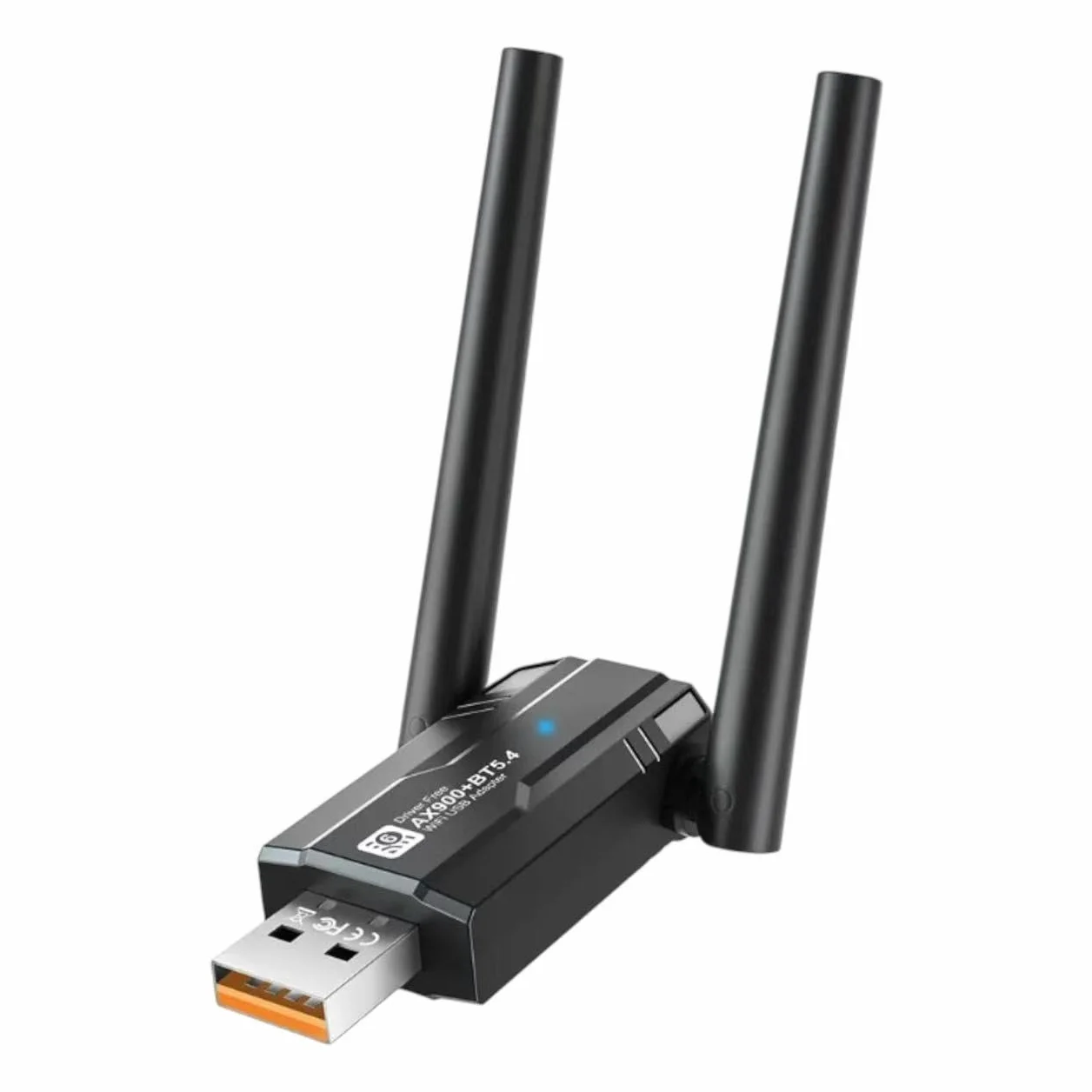 Bezprzewodowy adapter USB WiFi 6 z Bluetooth 5.4 do komputera 900 Mbps podwójna antena 5G/2.4G adapter WiFi do komputera stacjonarnego Windows 11/10/8/7/Vista/XP adapter sieciowy