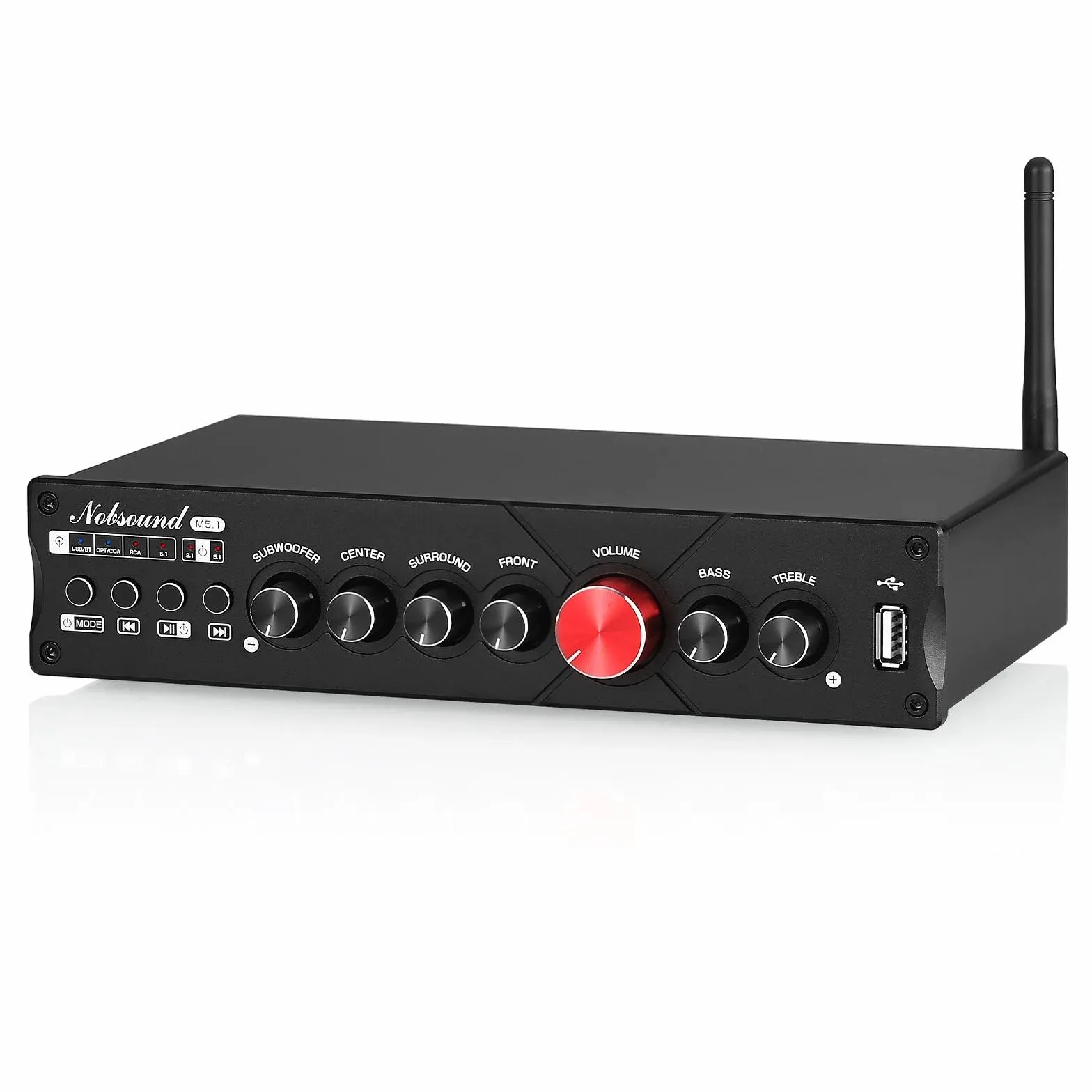 Nobsound HiFi 5.1-kanałowy wzmacniacz Bluetooth stereo kino domowe Power Amp Subwoofer wzmacniacz audio Amplifier