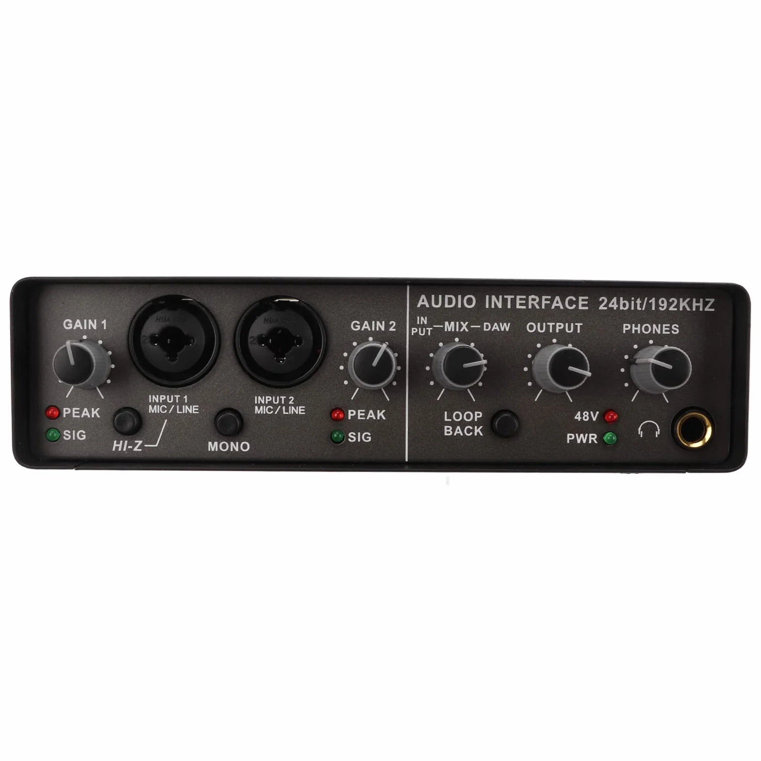 Cuifati Karta Dźwiękowa USB, Profesjonalna Cyfrowa Karta Dźwiękowa 24bit 192 KHz do Przesyłania Strumieniowego na żywo, Nagrywania, śpiewania i Grania na Gitarze, z Wejściem XLR, Wyjściem TRS i,