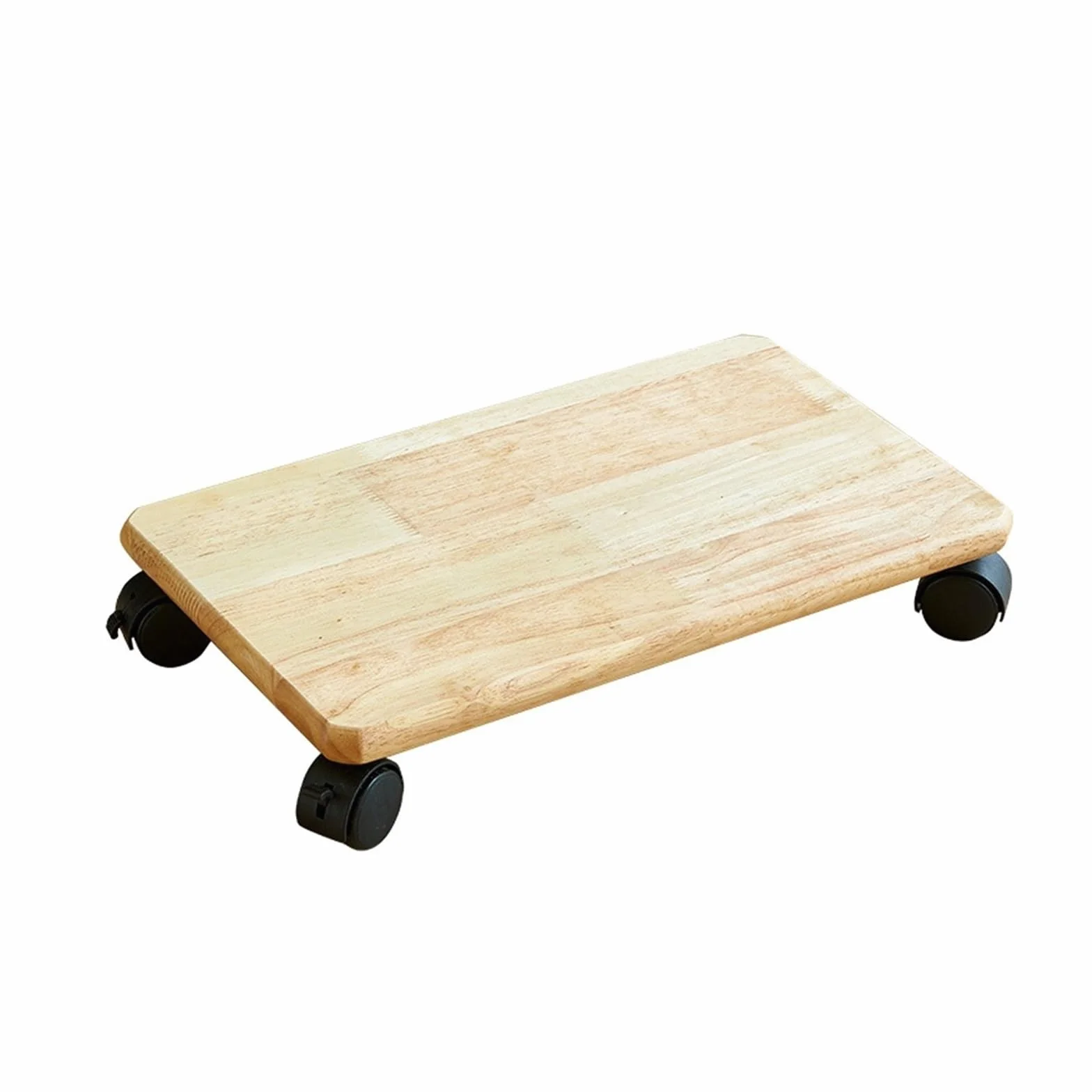 Stojak na komputer PC Tower Sand Under Desk, mobilny uchwyt na wózek procesora | Stojak podłogowy PC z 4 kółkami blokującymi pod biurkiem (naturalny, 52 x 28,5 cm)