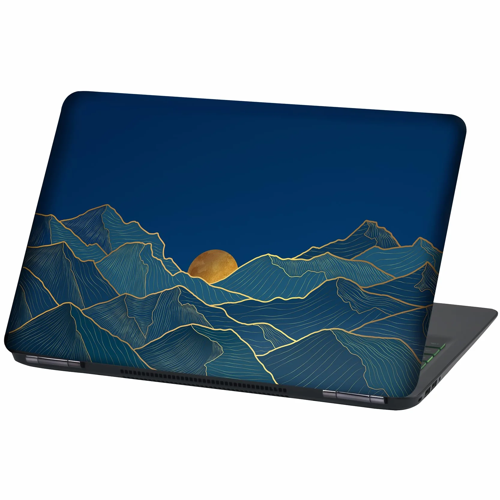 Folia na laptopa, abstrakcyjna folia samoprzylepna do notebooka, naklejka ochronna Vinyl Skin Sticker (LP99 Blue Mountains, 15")