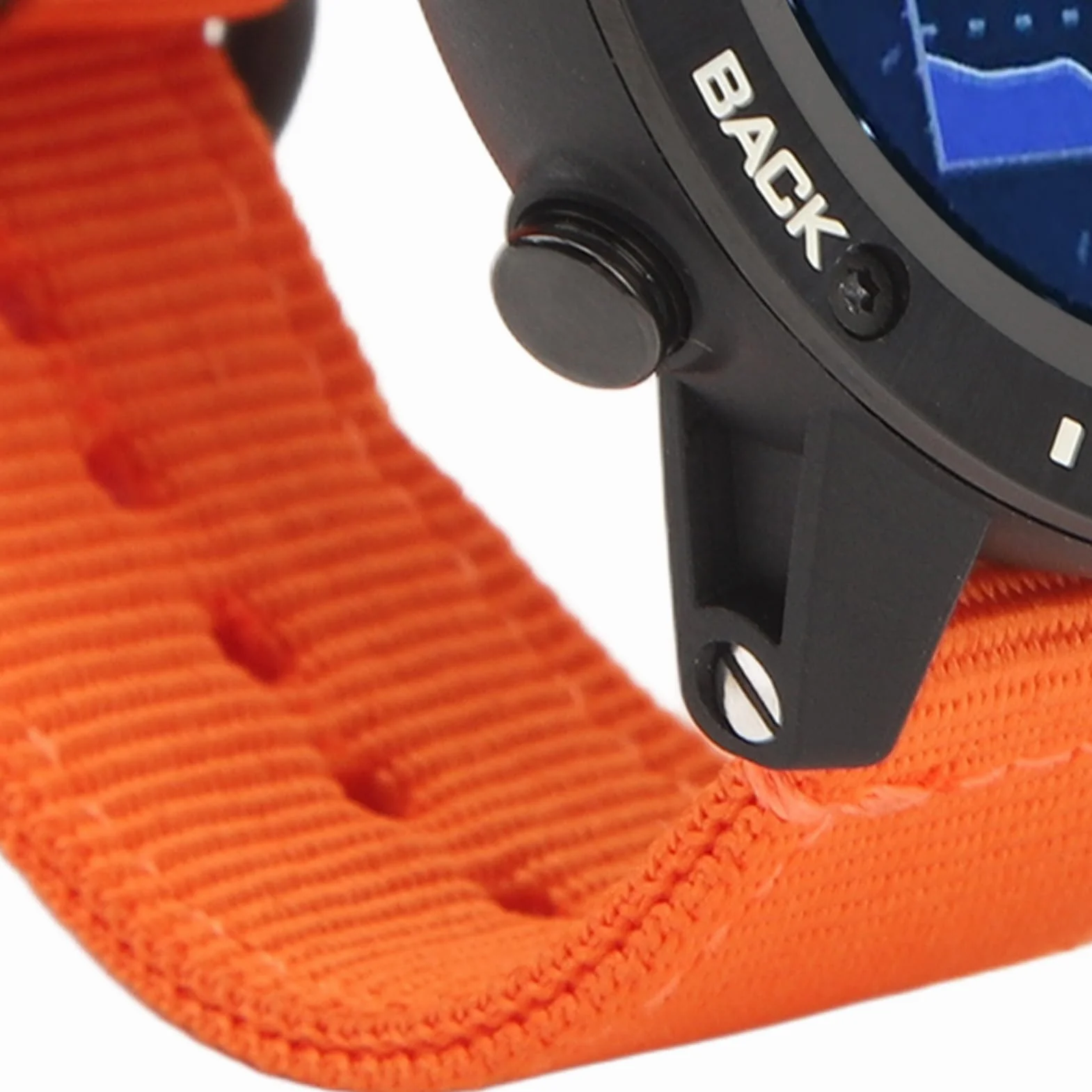 Zegarek Sportowy Metalowe ładowanie USB Monitorowanie Snu Smartwatch 50M Wodoodporna Nawigacja z Trackerem do Biegania (Pomarańczowy)