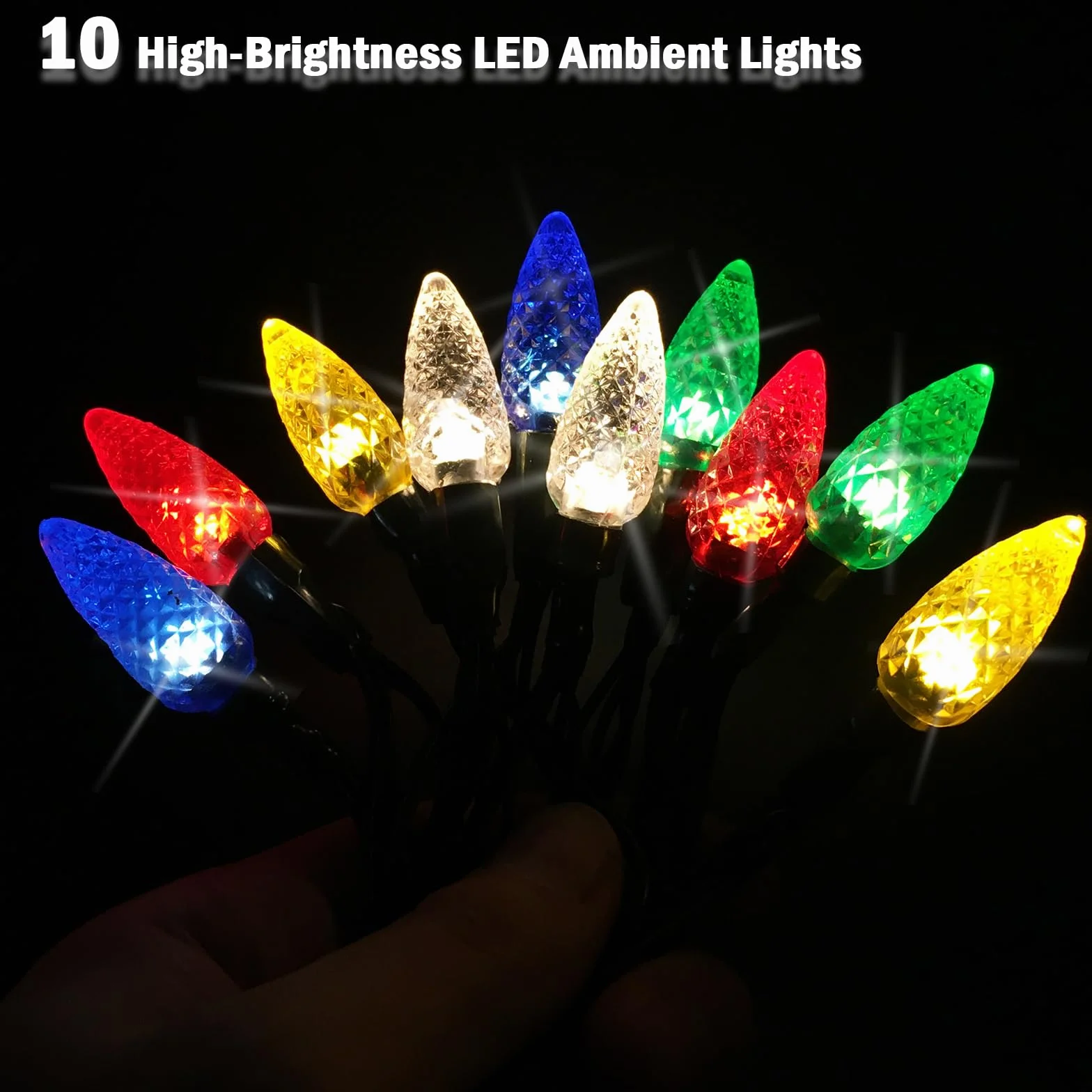 2 sztuki oświetlenia bożonarodzeniowego, kabel do ładowania telefonu komórkowego, 140 cm USB-A na Lightning, kabel do ładowania z 10 lampkami LED, kabel do ładowania na urlopie, kompatybilny z