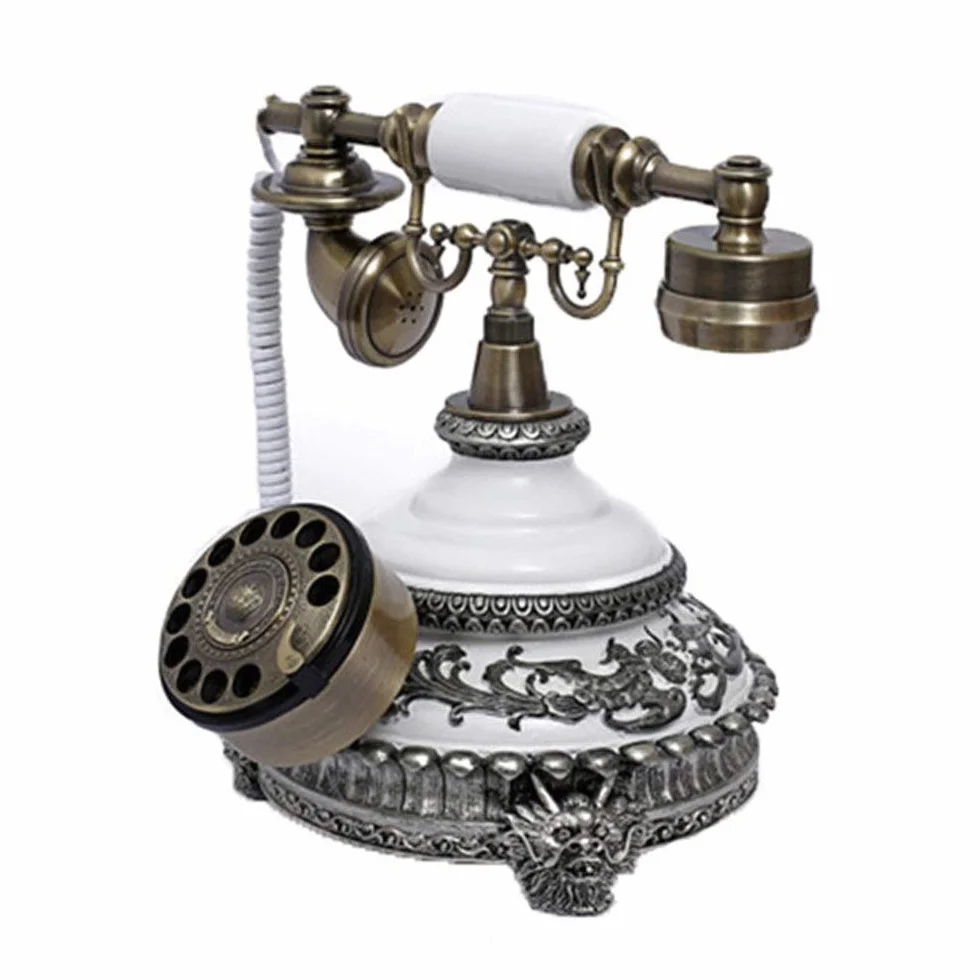 Telefon Stacjonarny Do Domu, Europejski Telefon W Stylu Antycznym, Telefony Z Tarczą Obrotową, Telefon Stacjonarny W Stylu Retro, Telefon Przewodowy Do Domu I Wystro