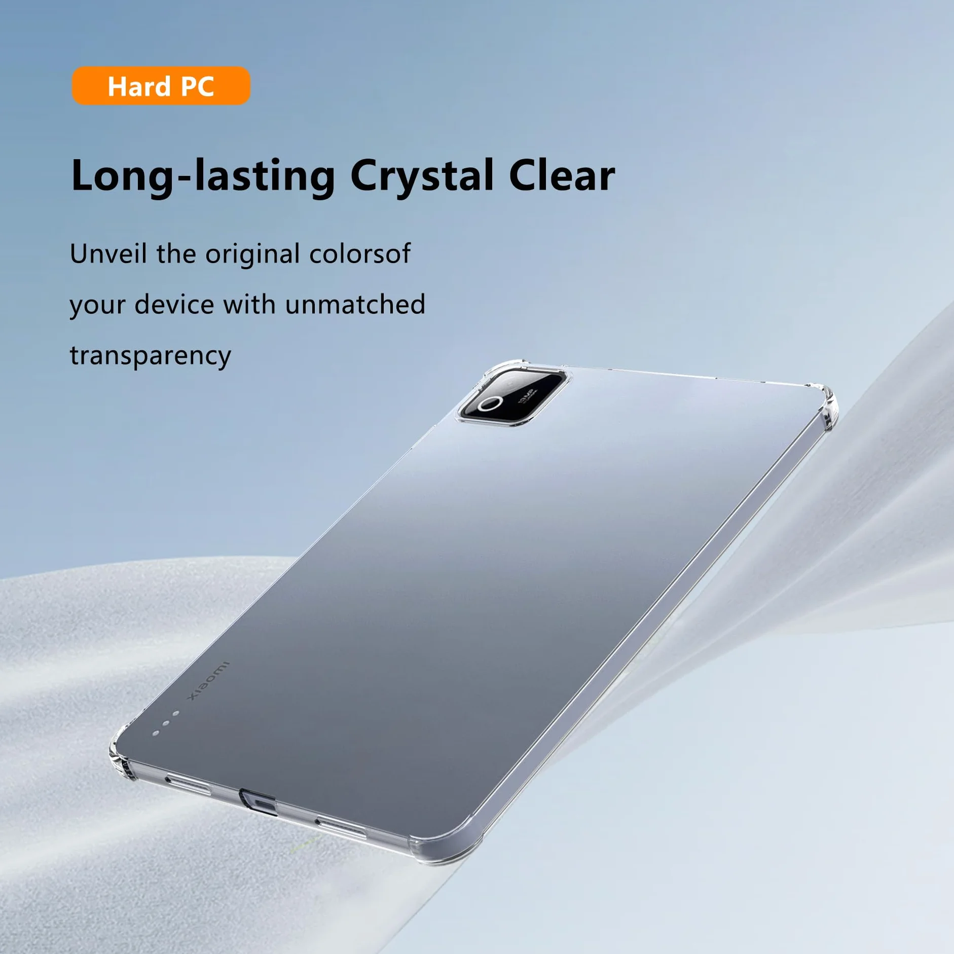 Etui na Xiaomi Pad 8, zaawansowana ochrona przed upadkiem poduszki powietrznej, elastyczny silikon TPU odporny na wstrząsy, odporny na zarysowania, pokrowiec na Xiaomi Pad 8, przezroczysty