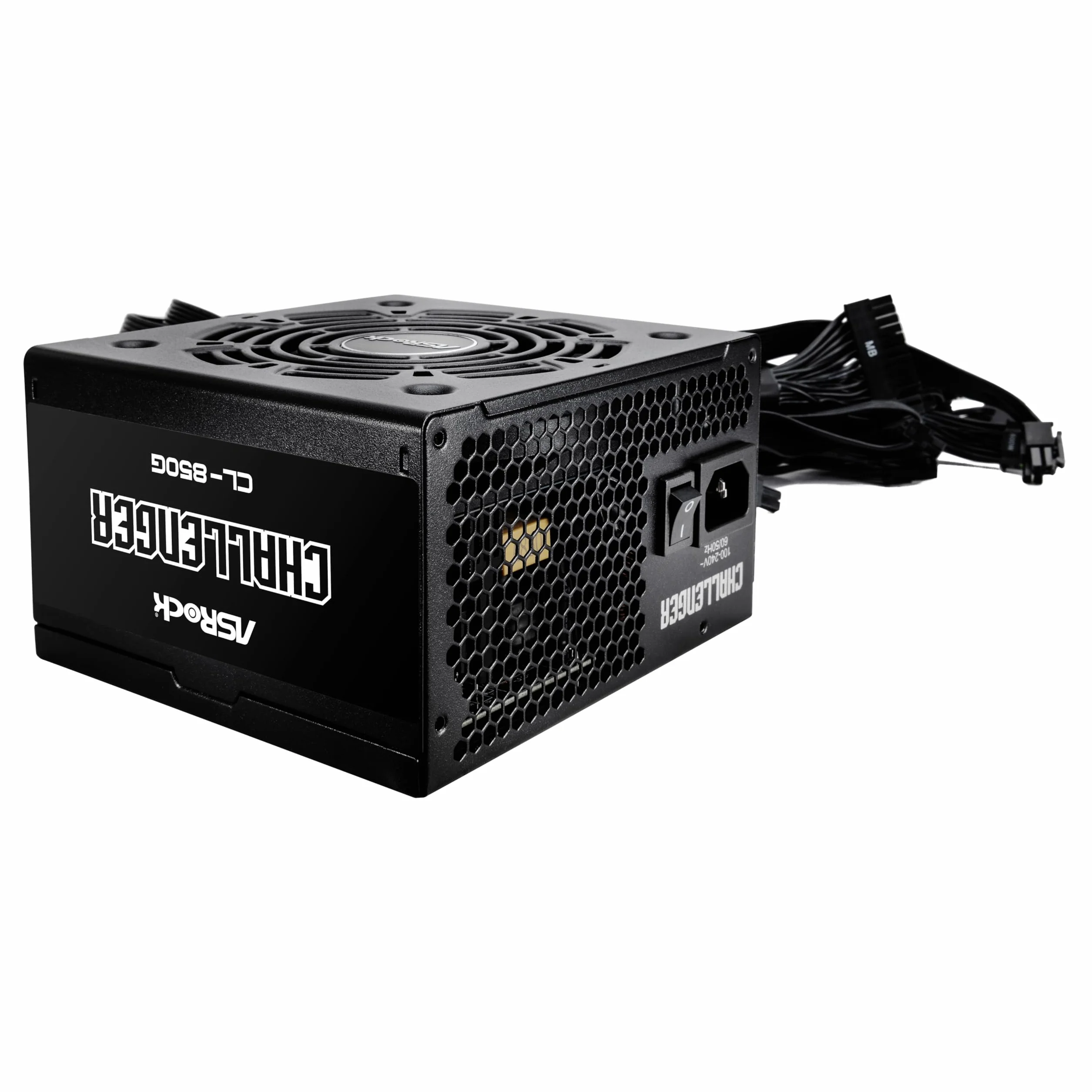 Źródło zasilania ASROCK CL-850G, PSU, 850W, 80 Plus złoty, 120 MM, Active PFC,PCI-E 5.1 (12+4pin) x1,PCI-E (6+2 pin) x4,SATA (5-pinowy) x4