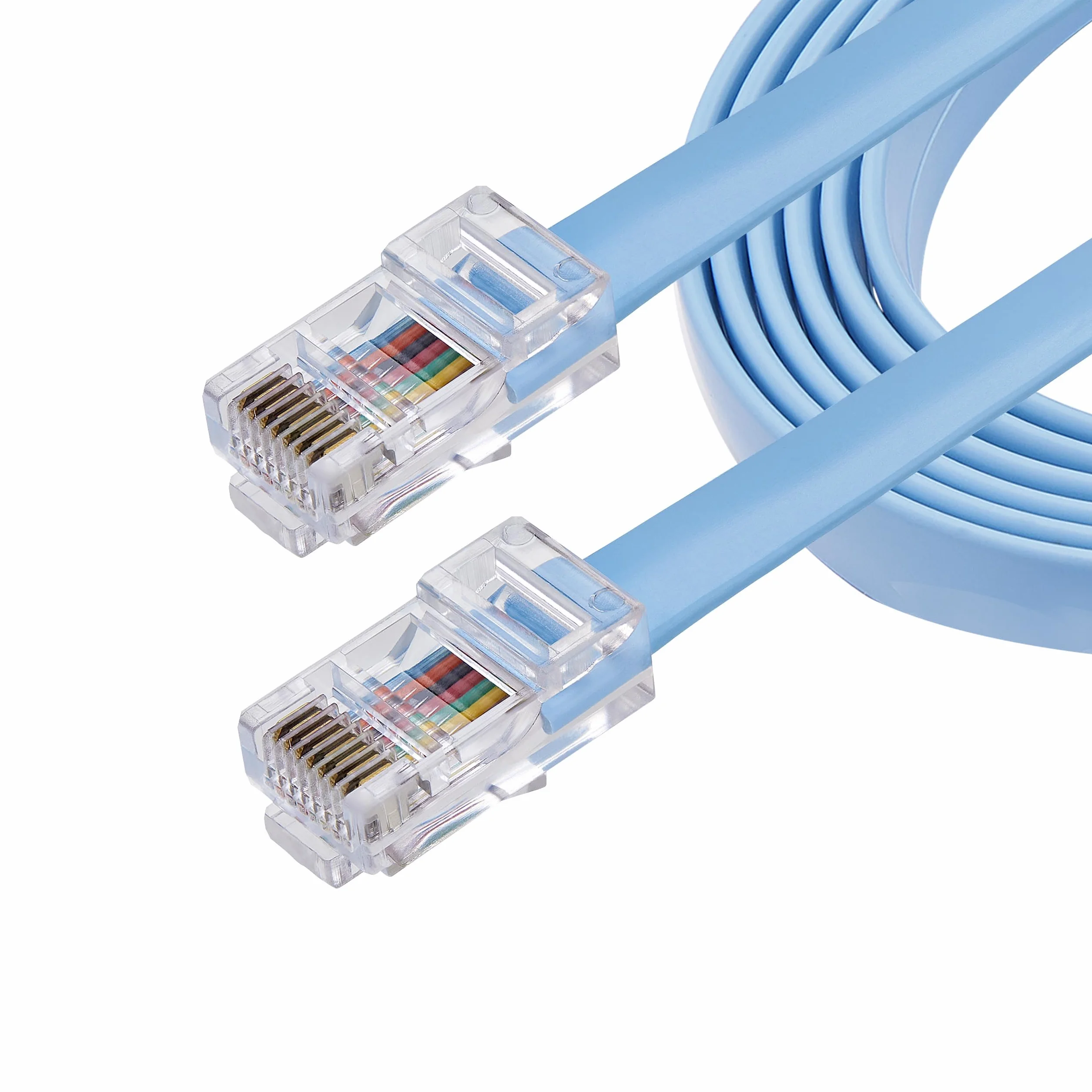 StarTech.com ROLLOVERMM6 Kabel do konsoli Cisco, Ethernet RJ45, kabel sieciowy, RJ-45 (M) do RJ-45 (M), formowany 1,8 m, płaski, niebieski