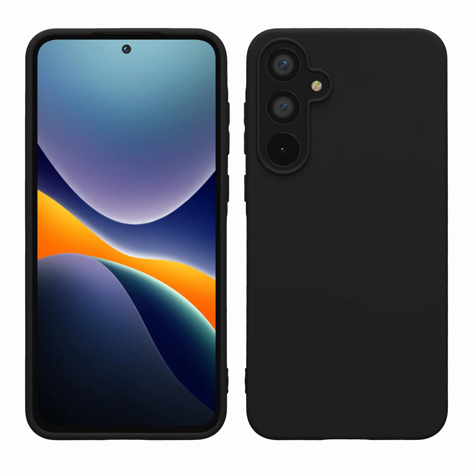 kwmobile Etui do Samsung Galaxy A55 5G, Ultra cienki TPU i silikon, Czarny