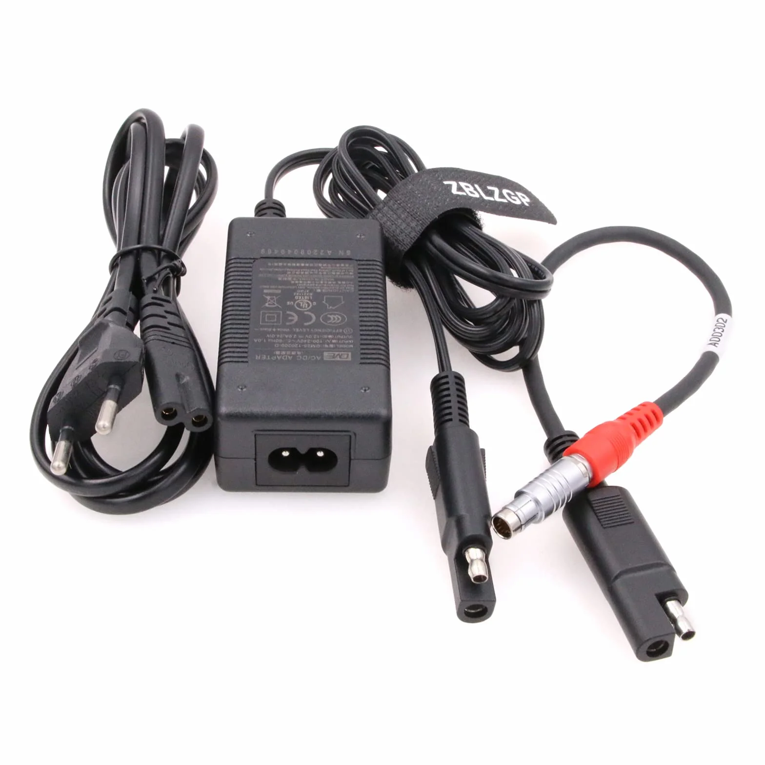 A00302 kabel zasilający z adapterem do ładowania GPS HiPer na SAE 2-pinowy wtyk