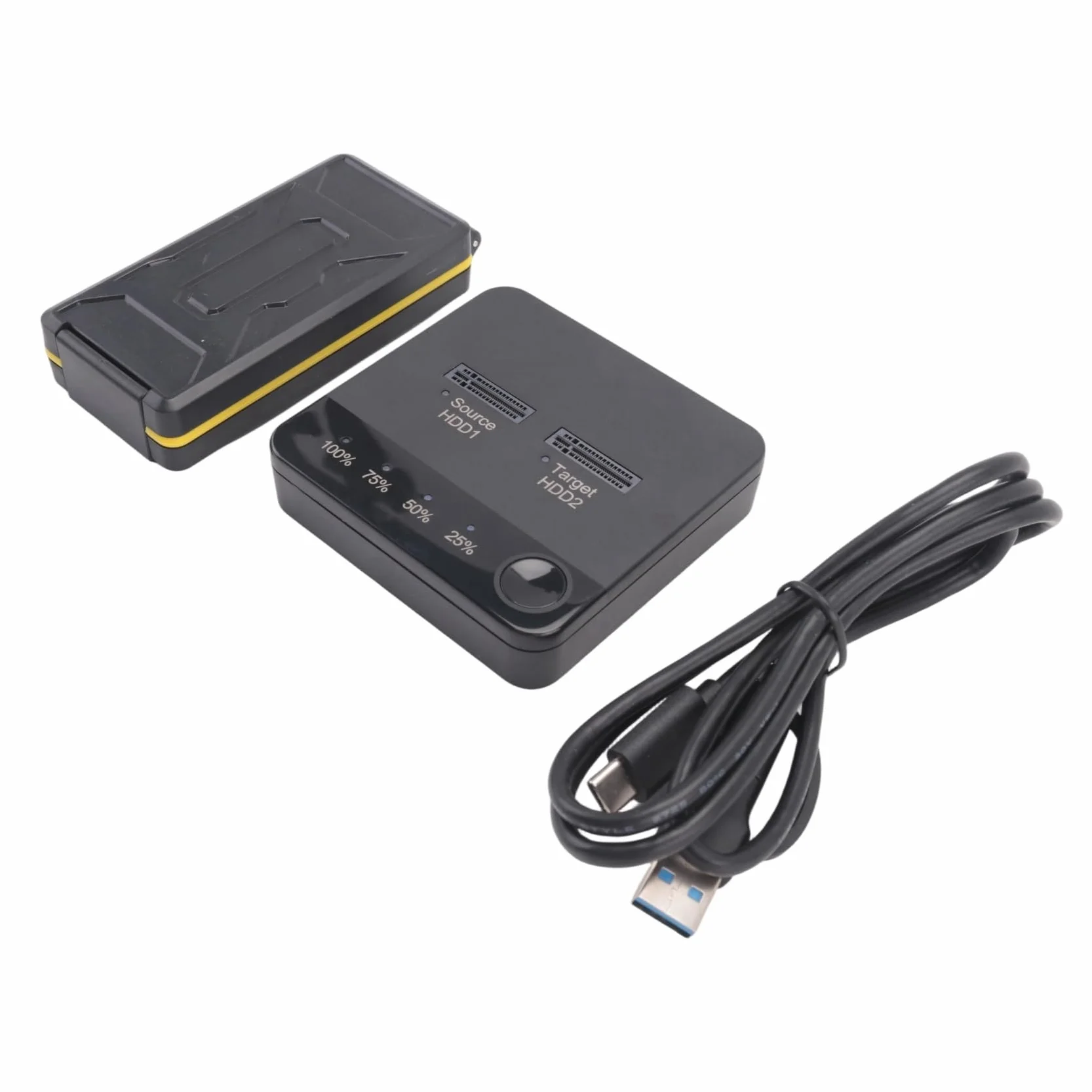 2X M.2 Duplicator M.2 Dual Bay SSD Obudowa Zewnętrzna Stacja Dokująca do Dysku Twardego z Klonem dla M2 HDD SSD Reader