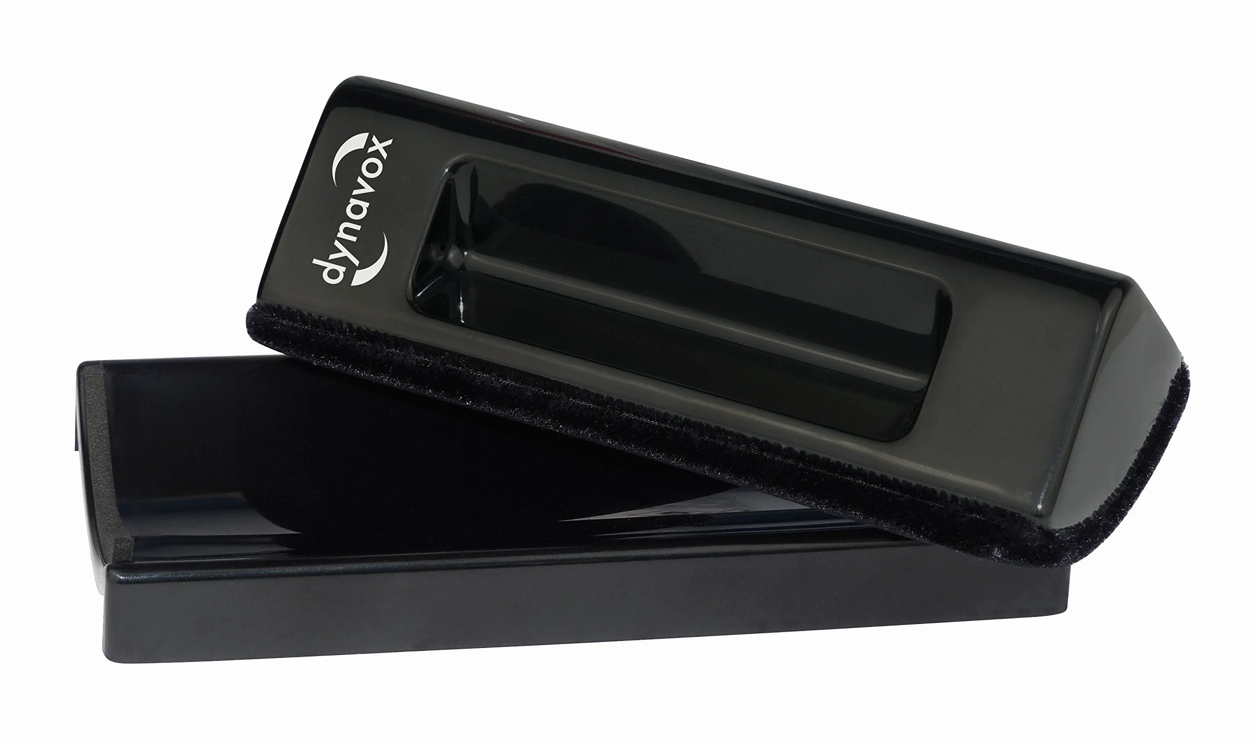 DynaVox 207308 aksamitny środek do czyszczenia płyt winylowych z nylonowym włosiem szczotka do czyszczenia czarna