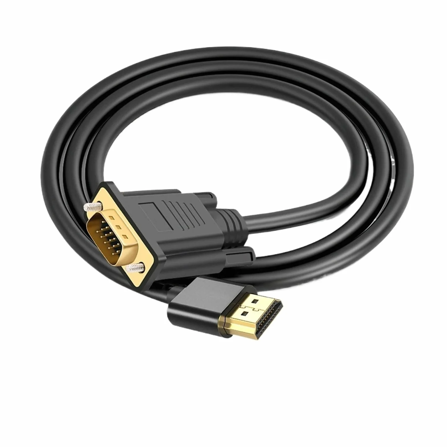 Kabel adaptera HDMI do VGA 1080P do komputera, laptopa, PS4, PS5, Xbox, Switch, TV box, monitora, projektora, konwertera, długi kabel wideo, 3m, 5m, 10 m (2.0M)