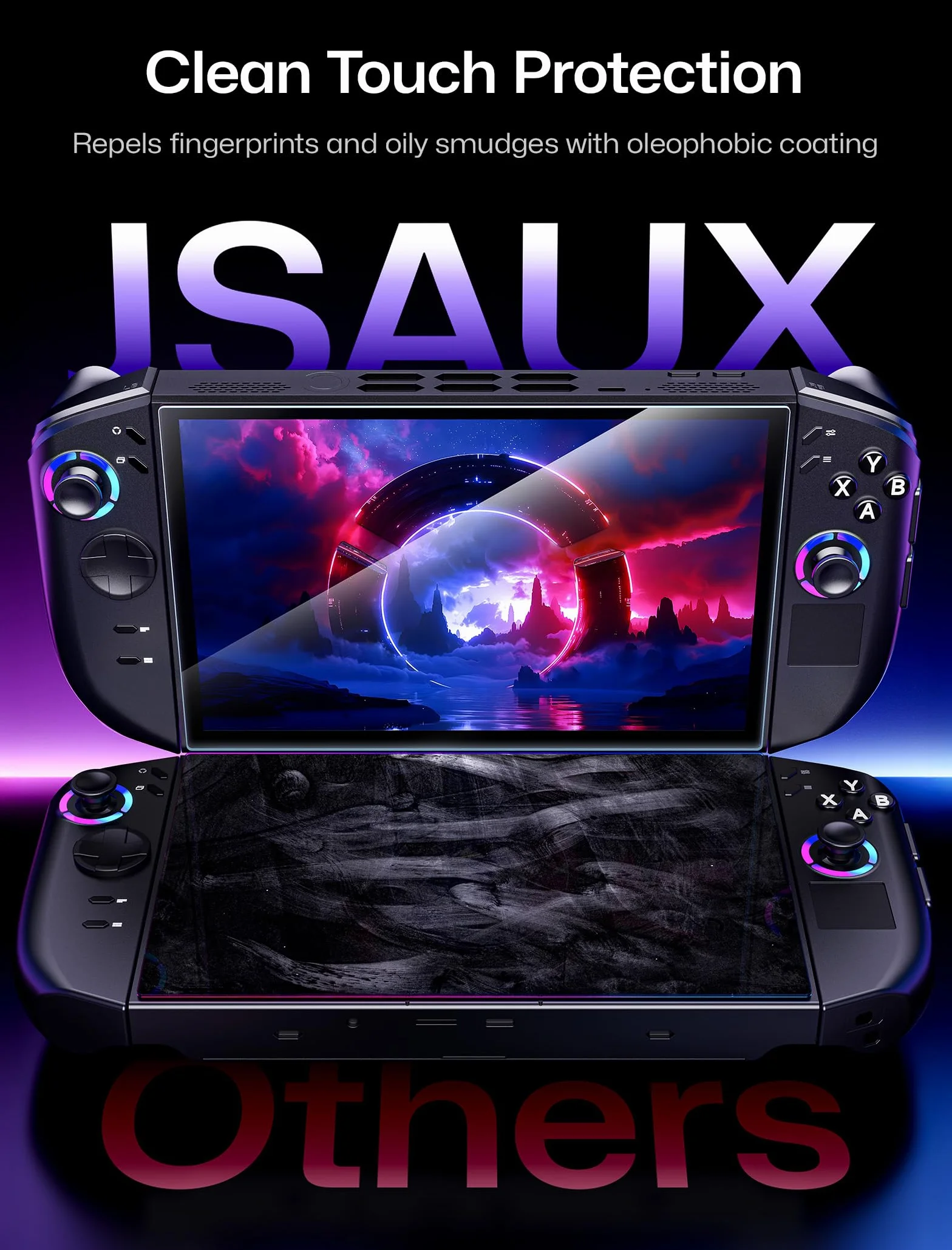 JSAUX Ochraniacz ekranu do Legion Go Gen 2 Handheld 22.4 cm (2025), łatwy w instalacji z ramką prowadzącą, pełne pokrycie 22.4 cm, odporne na zarysowania, akcesoria ochronne ze szkła hartowanego Ultra