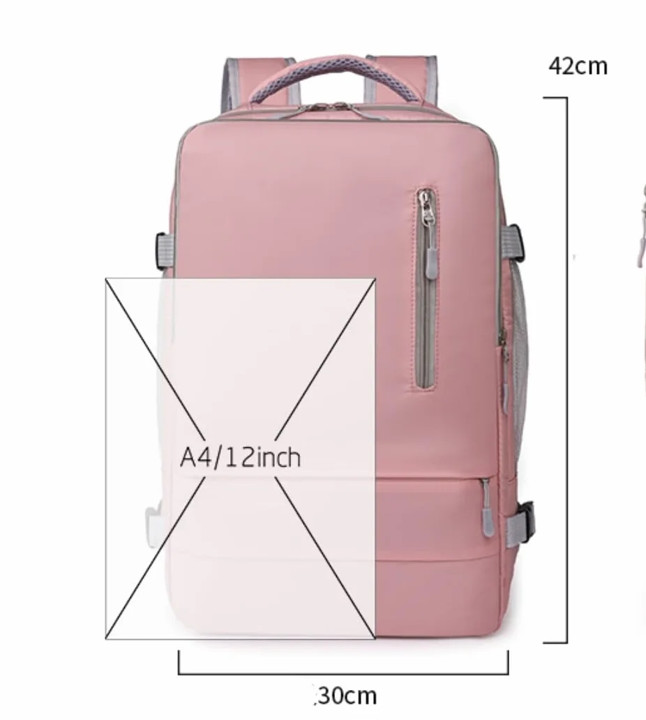 Plecak Laptopa Podróżny Plecak Na Laptopa Dla Mężczyzn I Kobiet. Plecaki O Dużej Pojemności, Zatwierdzone Do Lotu, Z Portem USB Biurowej Elegancki