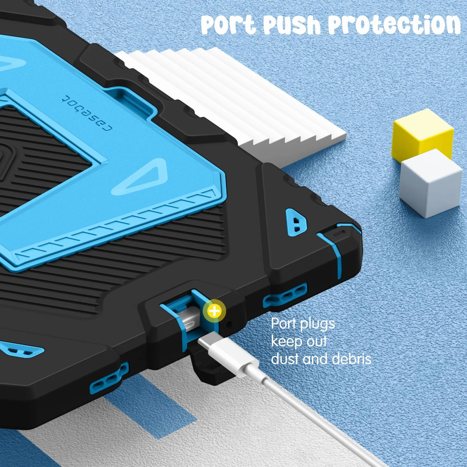 FINTIE Etui do Samsung Galaxy Tab A11 Plus (A11+) 11 cali 2025 i Galaxy Tab A9 Plus (A9+) 11" 2023, odporne na wstrząsy z podpórką, czarne/niebieskie