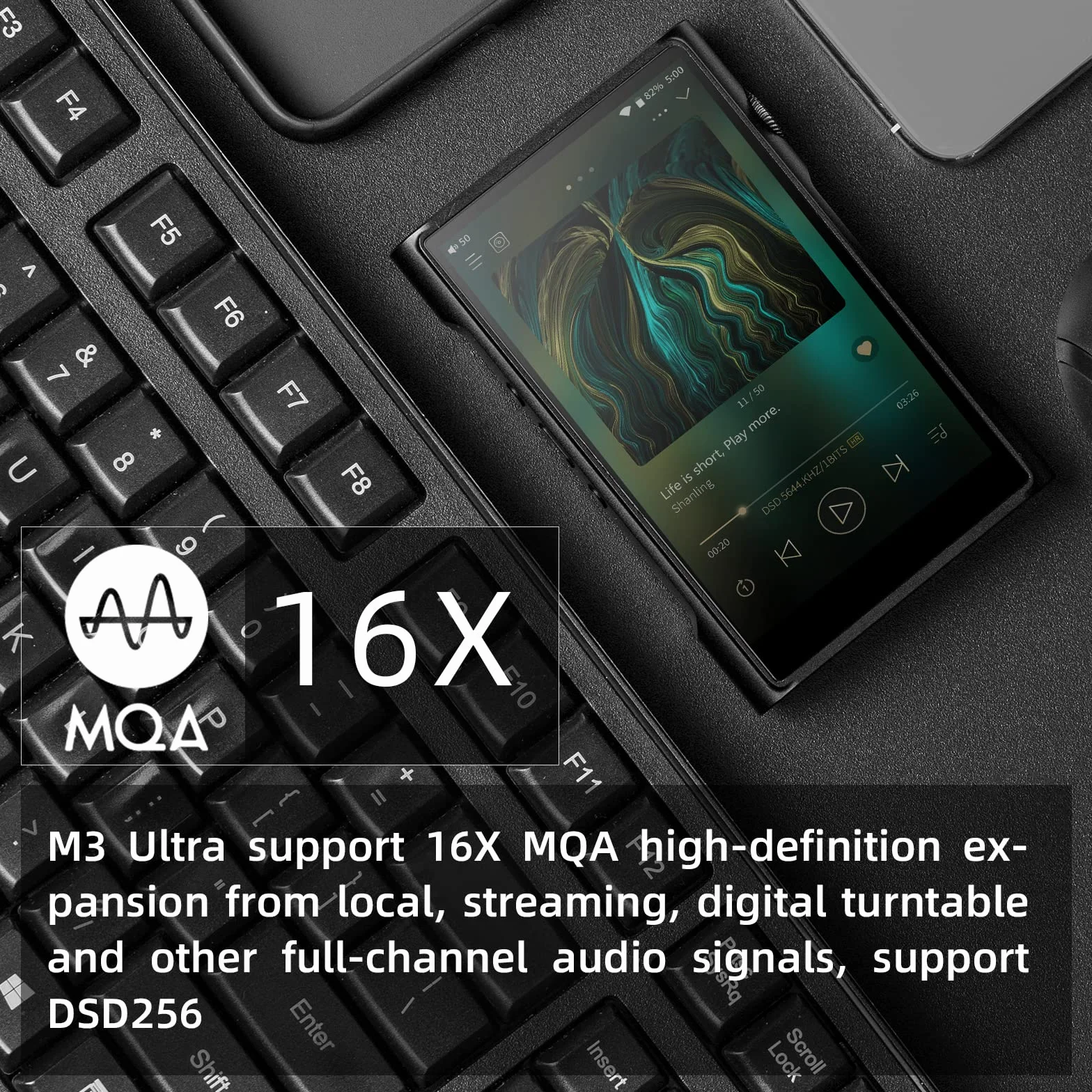 SHANLING M3 Ultra odtwarzacz MP3/MP4, Bluetooth, ekran dotykowy 4,2 cali LCD, MQA 16X, 3500mAh, 32 GB+2 TB