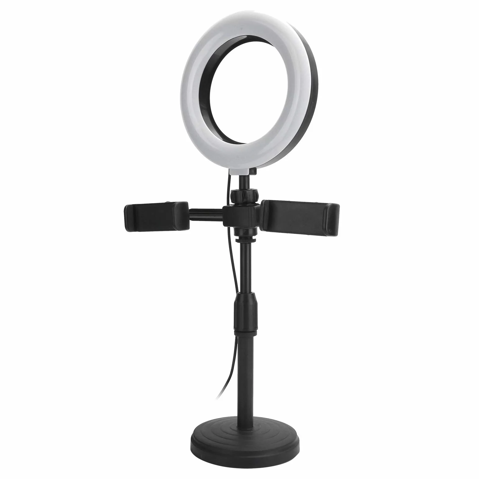 Lampa pierścieniowa LED 6 cali z uchwytem na telefon, 3 tryby świecenia, 9 rodzajów jasności