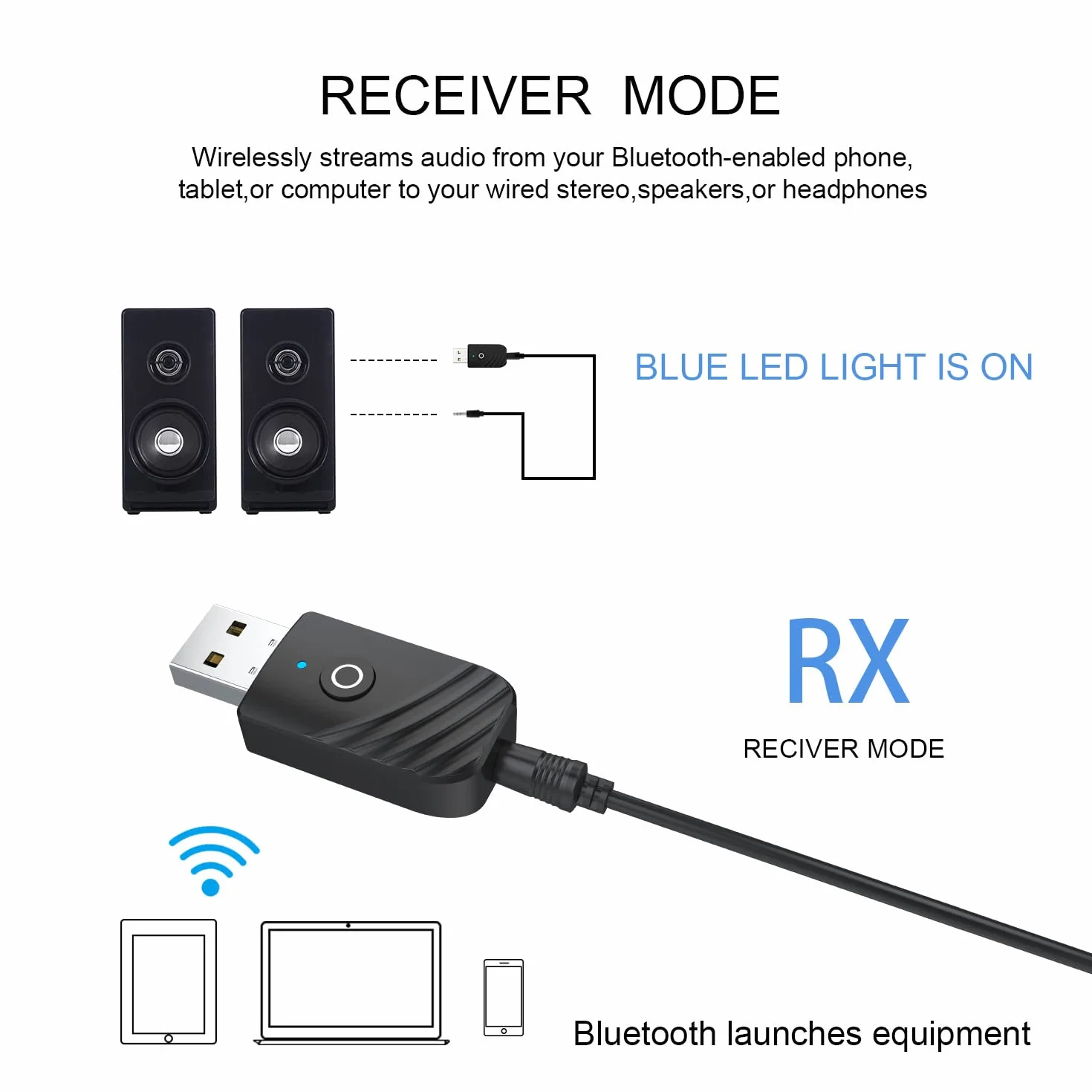 Adapter USB Bluetooth PC dongle BT5.0 do telewizora