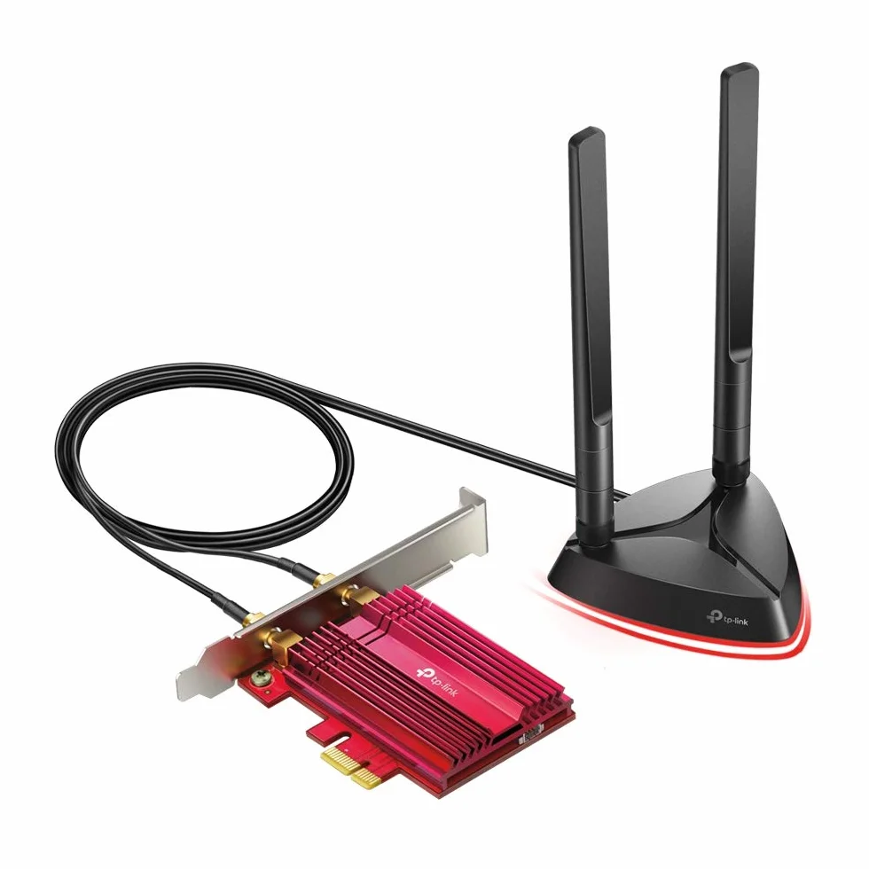 TP-Link Archer TX3000E – Adapter PCIe Wi-Fi 6 (AX3000), 2400 Mb/s (5 GHz) + 574 Mb/s (2,4 GHz), Bluetooth 5.0, WPA3, Kompatybilny z Windows 10/11
