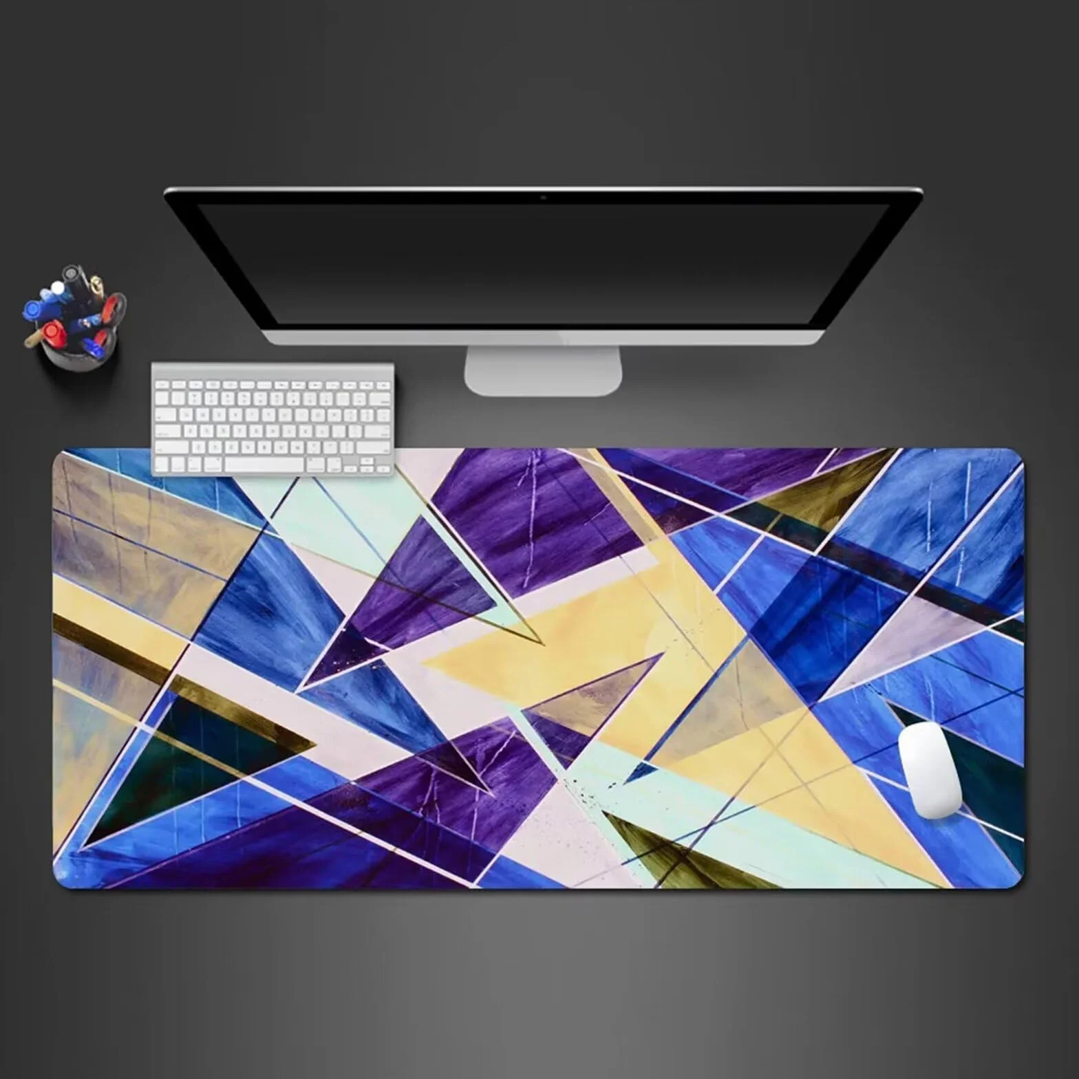 Duża podkładka pod mysz dla graczy, 1000 x 500 x 3 mm, podkładka na biurko, XXL, podkładka pod mysz, wysokiej jakości antypoślizgowa guma, poprawia precyzję i prędkość, do komputera, laptopa
