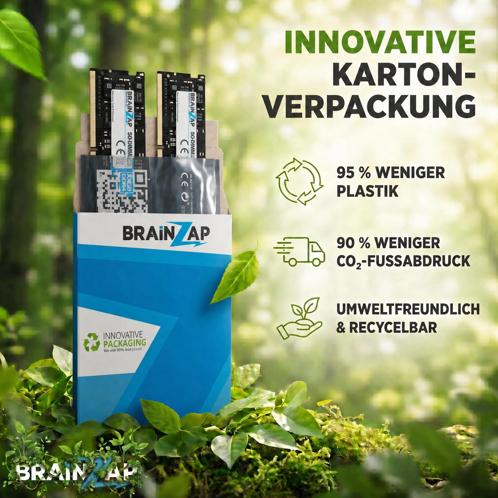 BRAINZAP 16 GB (2X 8 GB) DDR4 RAM SO-DIMM PC4-2400T-SCB-11 2Rx8 2400 MHz 1.2V CL17 notebook laptop pamięć operacyjna Unbuffered Non-ECC