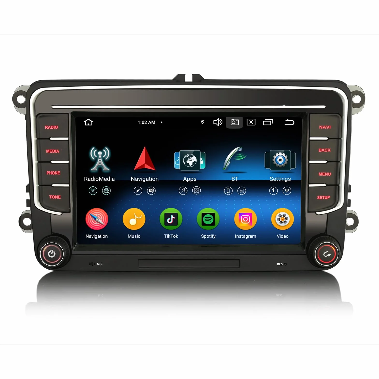 Android 14 4 GB + 64 GB 8-rdzeniowe radio samochodowe GPS nawigacja do VW Crafter Amarok, Caddy, Polo ŠKODA Yeti Transporter T6, 7 cali, ekran dotykowy, obsługuje CarPlay Android Auto DAB+ WiFi 4G FM