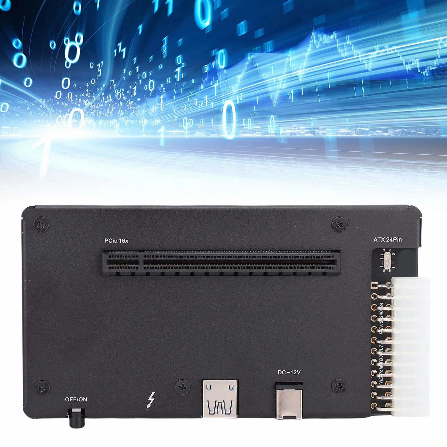ciciglow Zewnętrzna Stacja Dokująca GPU, Zewnętrzny Procesor Graficzny Pasujący do Stacji Dokującej Karty Graficznej Thunderbolt 4 EGPU z Interfejsem USB4.0 ATX 24Pin PCIE, Obudowa EGPU