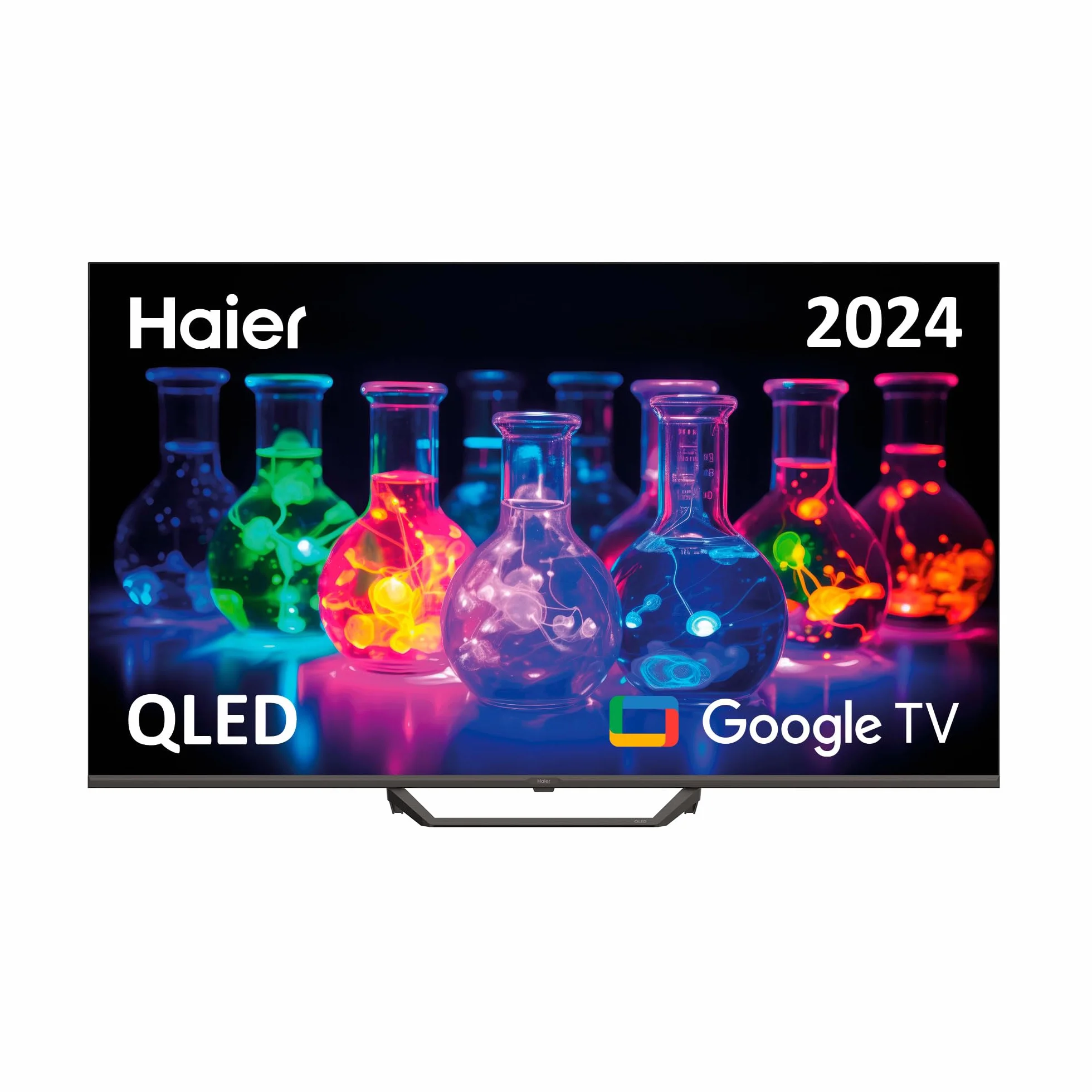 Haier QLED 4K UHD H50S80EUX Smart TV 50", Google TV, Dolby Audio, HDR 10, Smart Remote Control, Google Assistant, Bluetooth 5.1, DBX TV, HDMI 2.1 x 4, bez ramki, 2024
