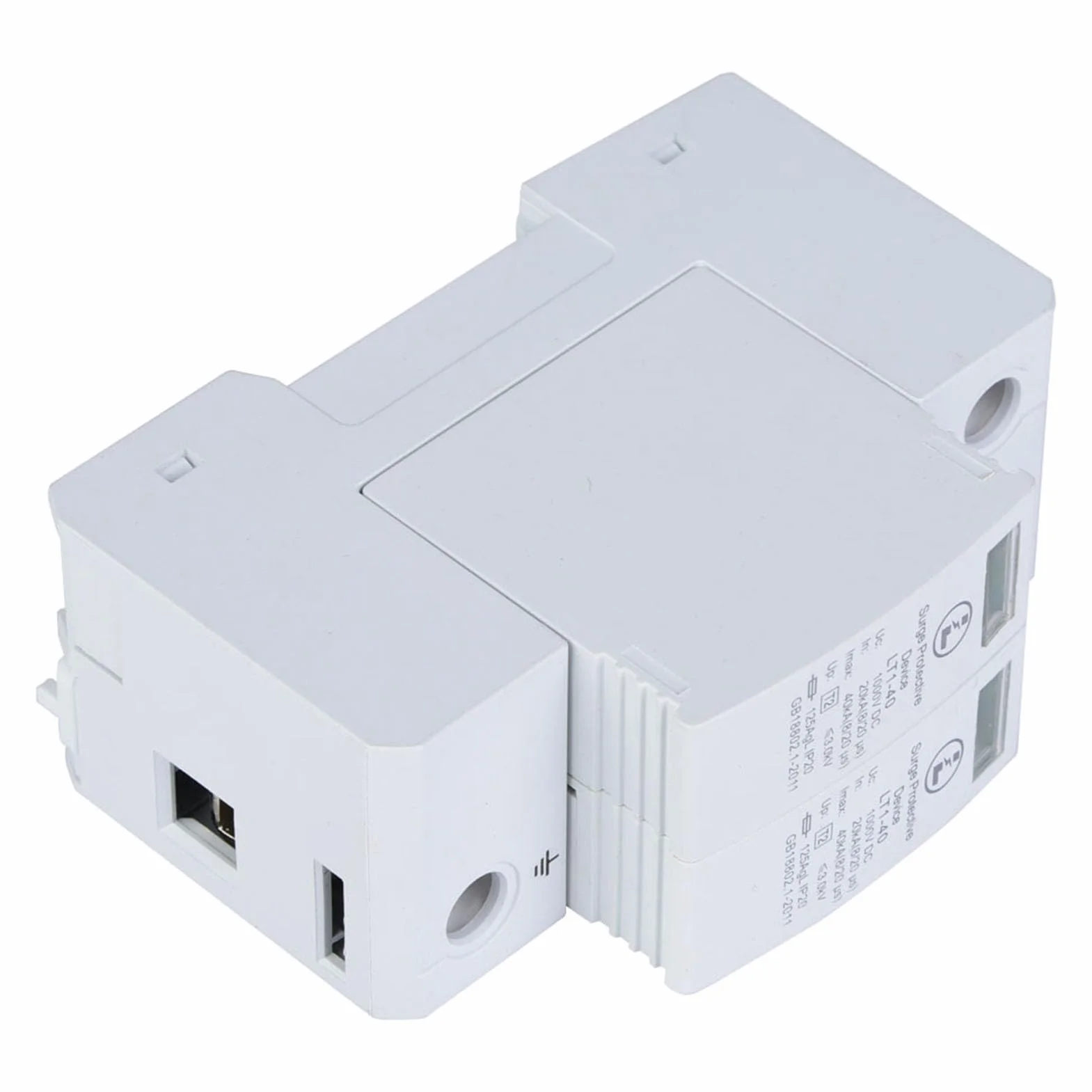 Ogranicznik Przepięć 2P DC 1000V Ogranicznik Niskiego Napięcia Ogranicznik Przepięć 36MM Instalacja na Szynie Zastosowanie z Wyłącznikiem(20/40KA)