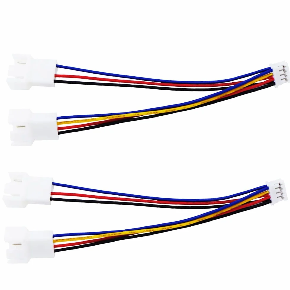 Gebildet Adapter wentylatora GPU PWM, Mini 4-pinowy na podwójny standardowy przedłużacz 3-pinowy/4-pinowy, kabel rozdzielacza wentylatora karty graficznej